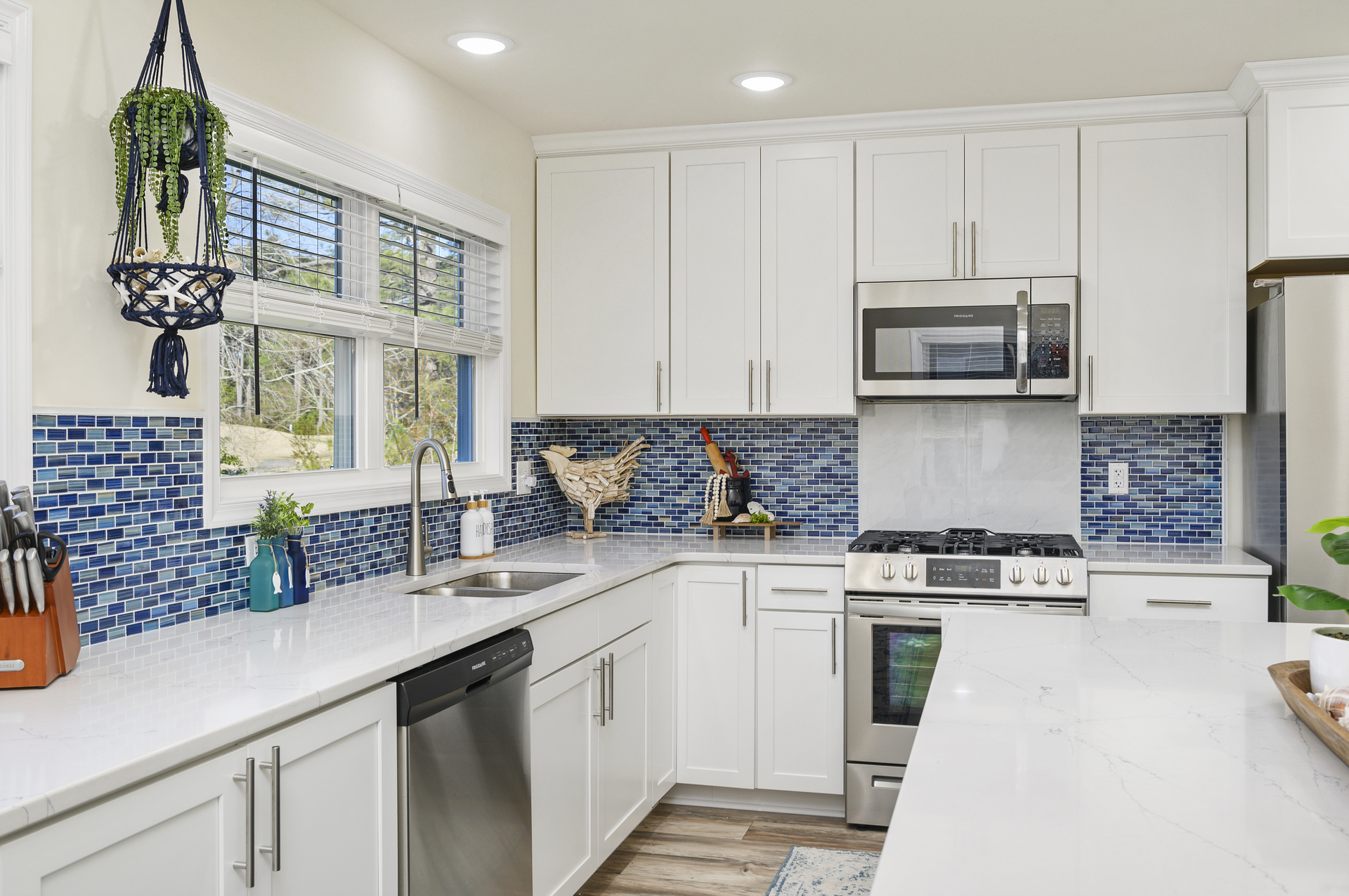 Stainless Appliances and tons of countertop space.