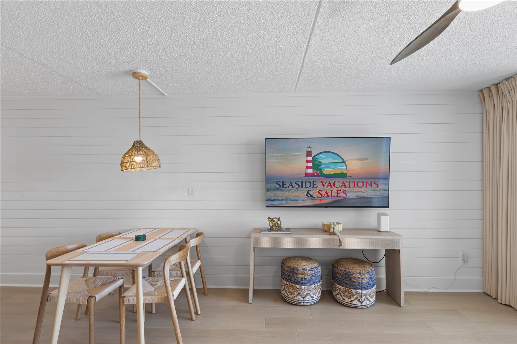 Flat screen TV with premium viewing experience for a family movie night.