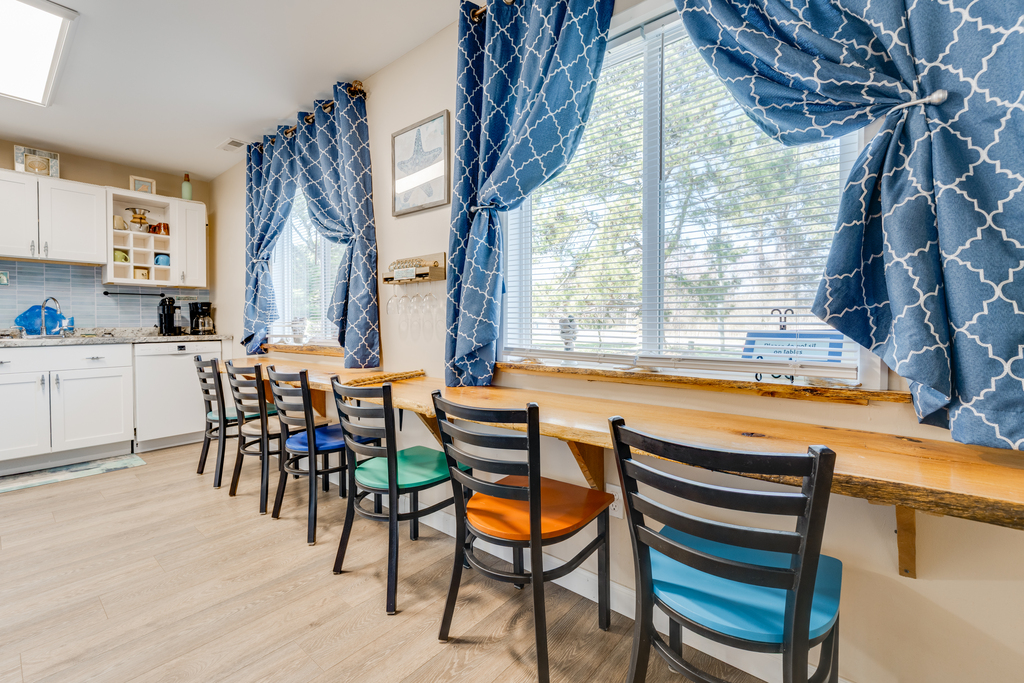 The Eat-in Kitchen has bar-type seating - such great use of the space!