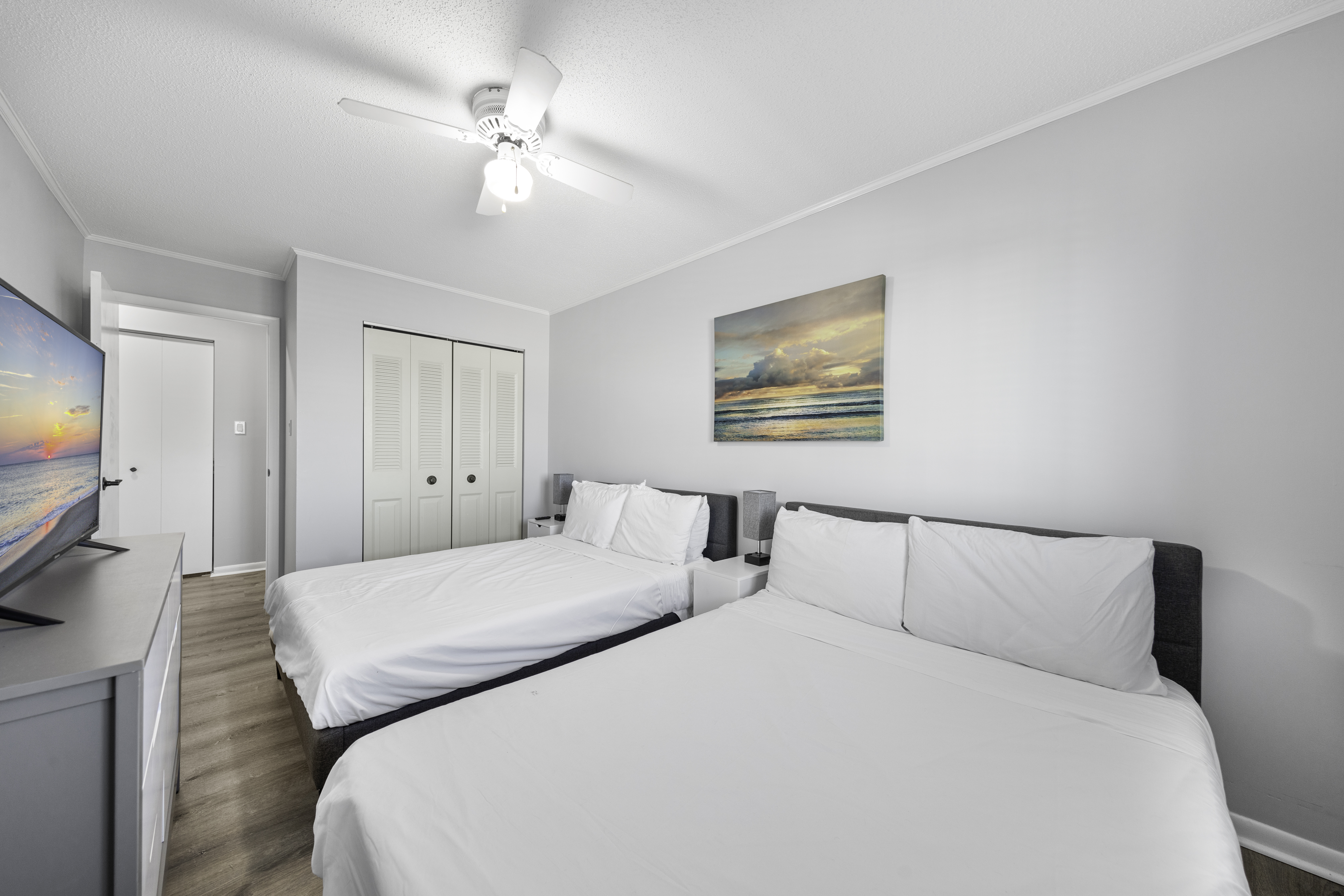 Ample space in the Closet to store your Luggage and extras.