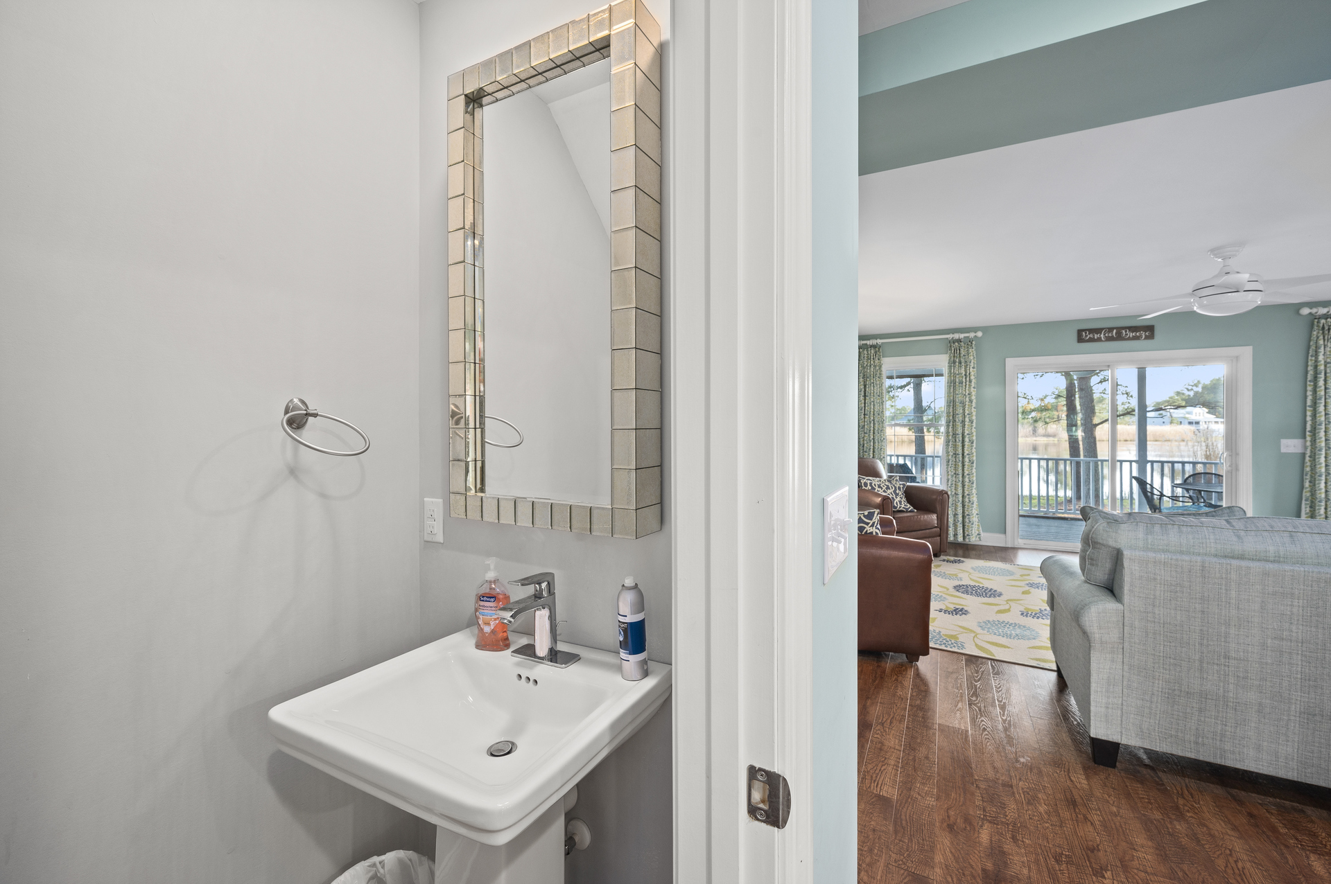 Half Bath convenient to Living Area.