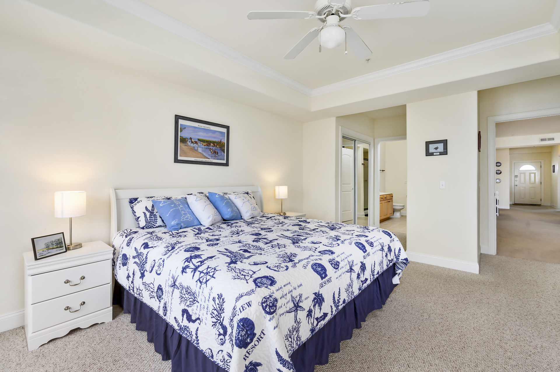 Gorgeous Master Bedroom has King Bed.