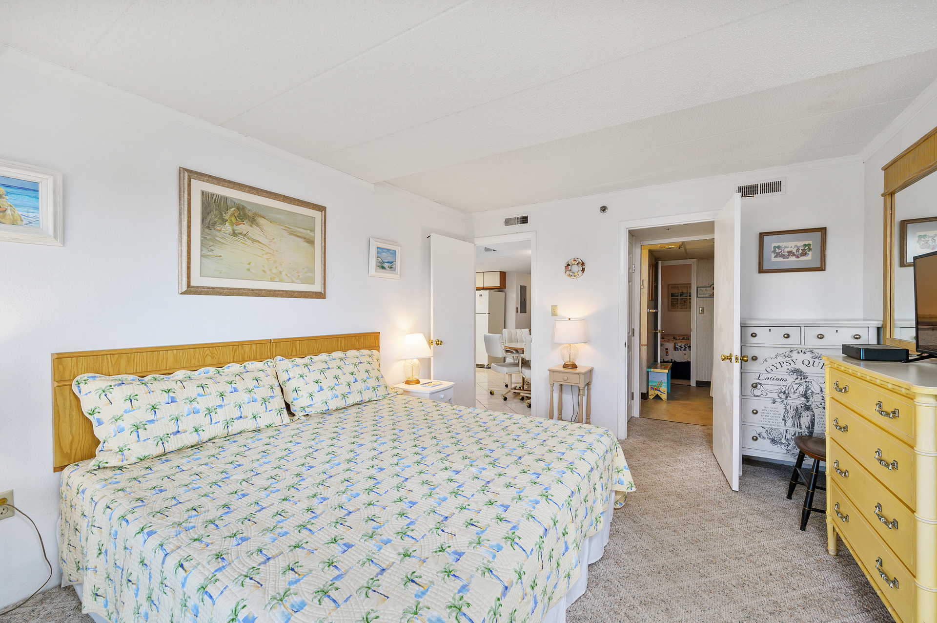 Bedroom 1 has a comfy King Bed