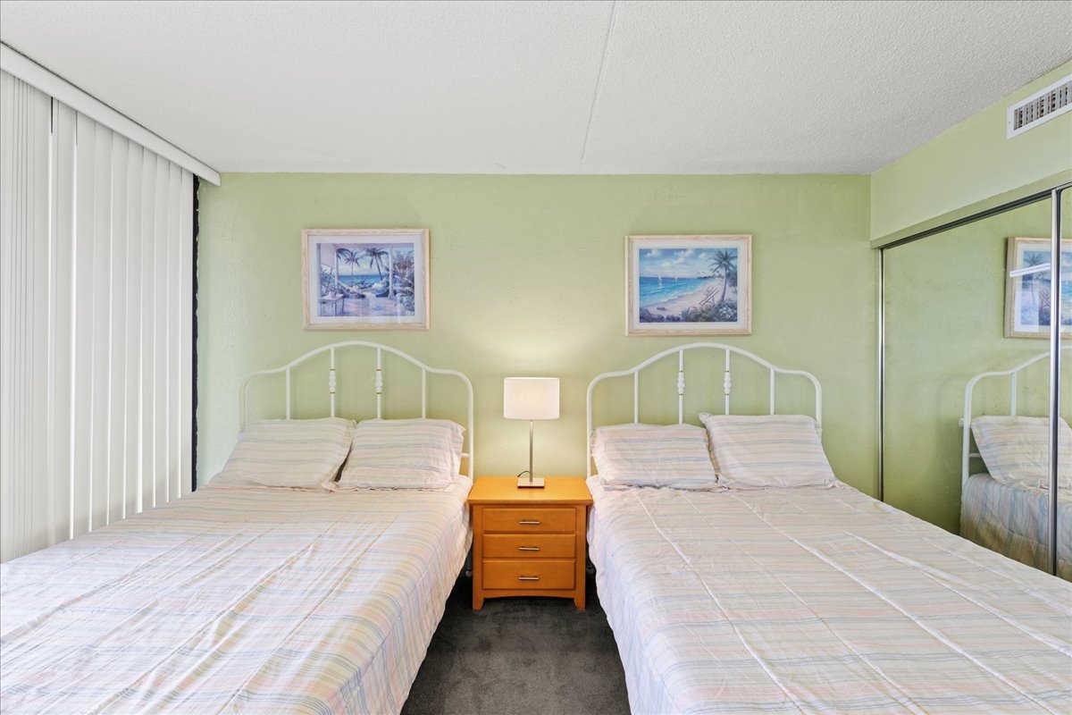 Melt into the Comfy Full Beds after a long day at the Beach!