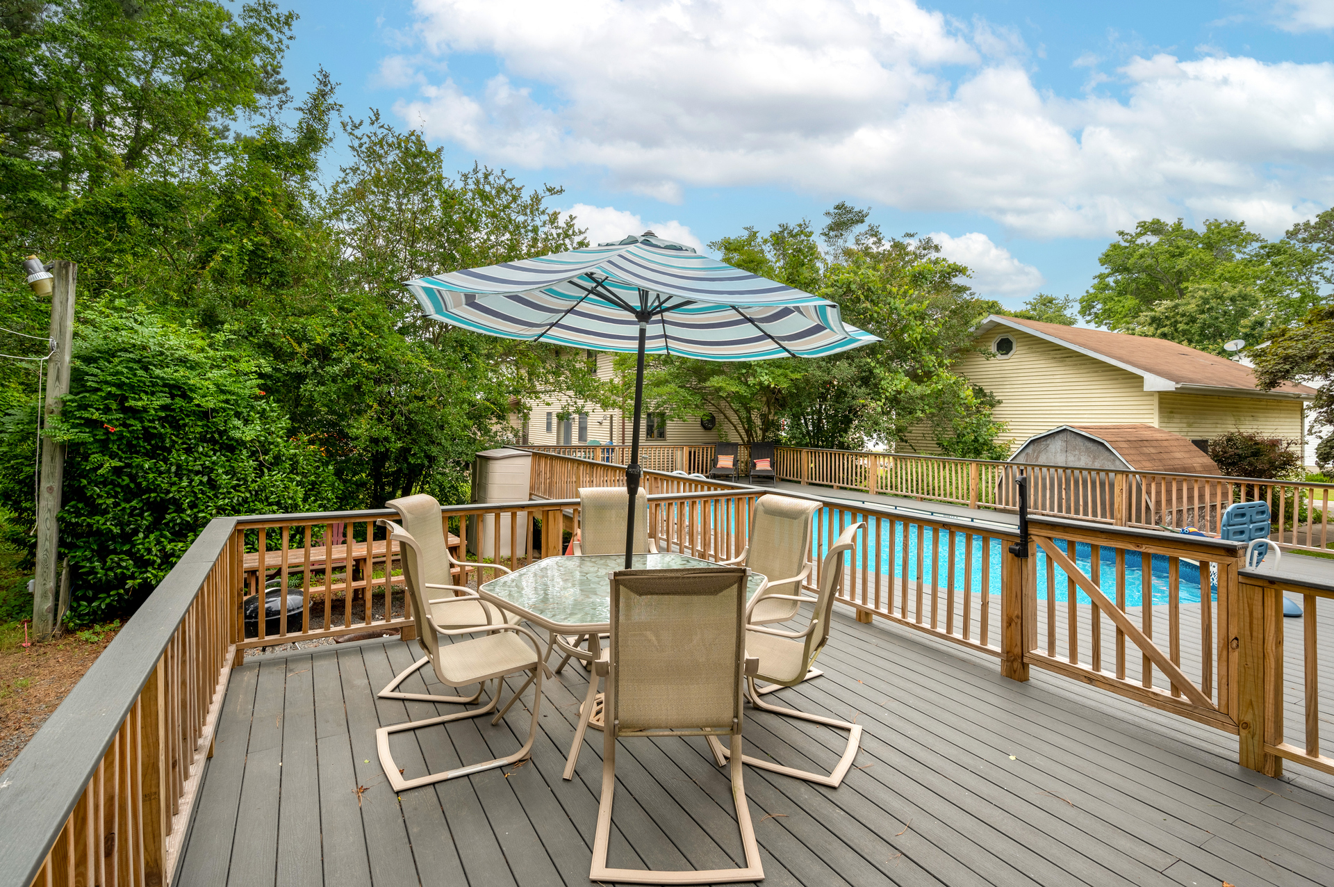 Done overlooking the Pool....