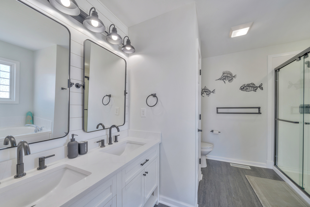 Stunning Primary Bath with Double Vanity.