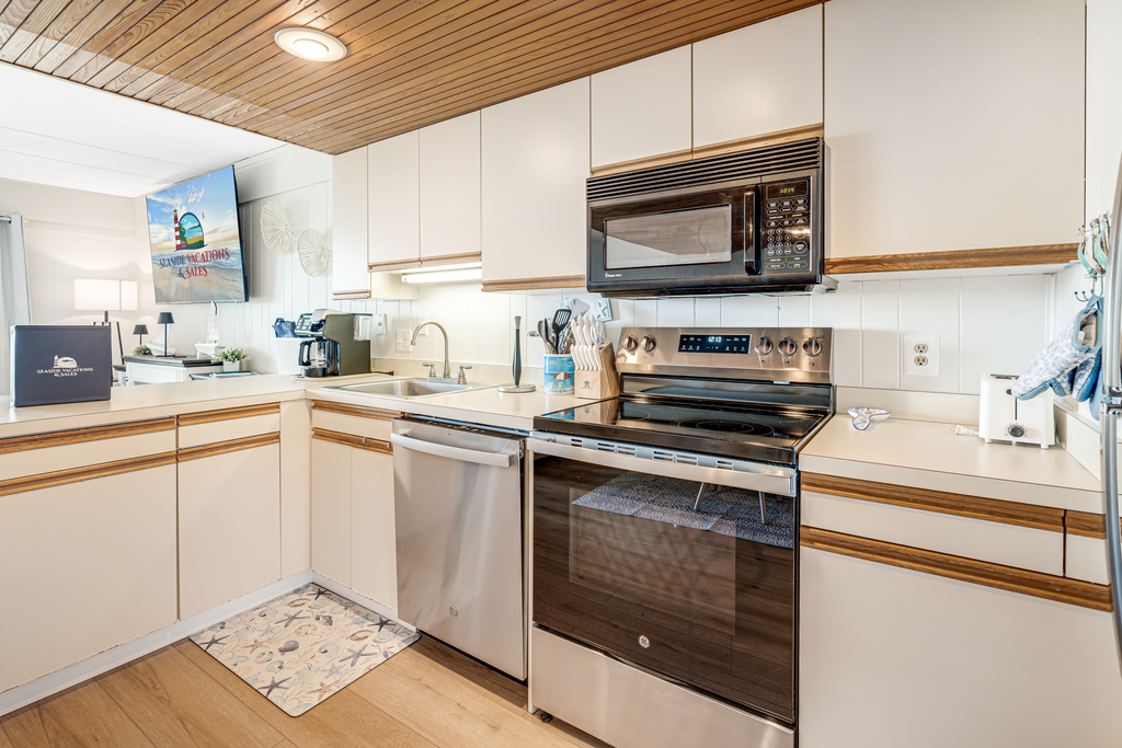 Modern open layout kitchen.