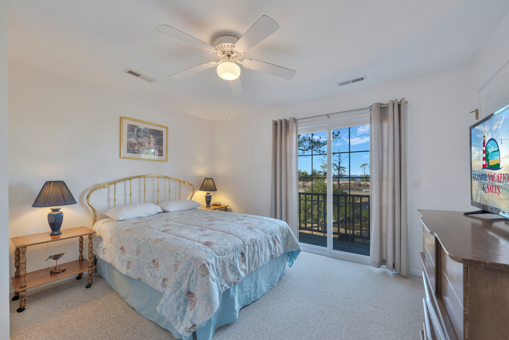 Bedroom 1 is upstairs and has a comfy Queen Bed.