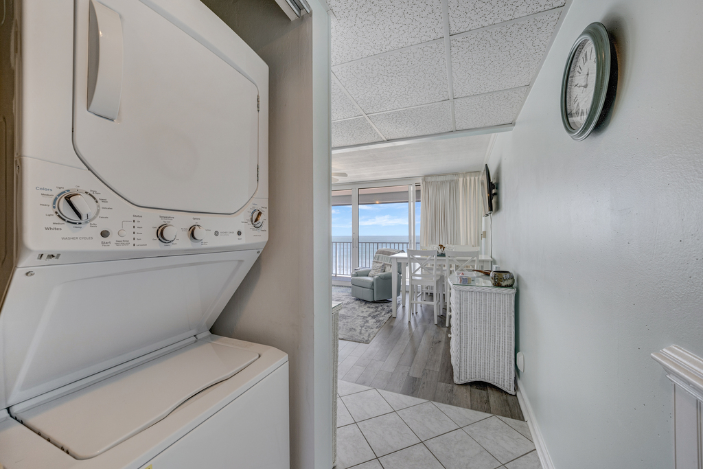 There is also a Stacked Washer/Dryer for your convenience while calling Sea Gate 610 home.