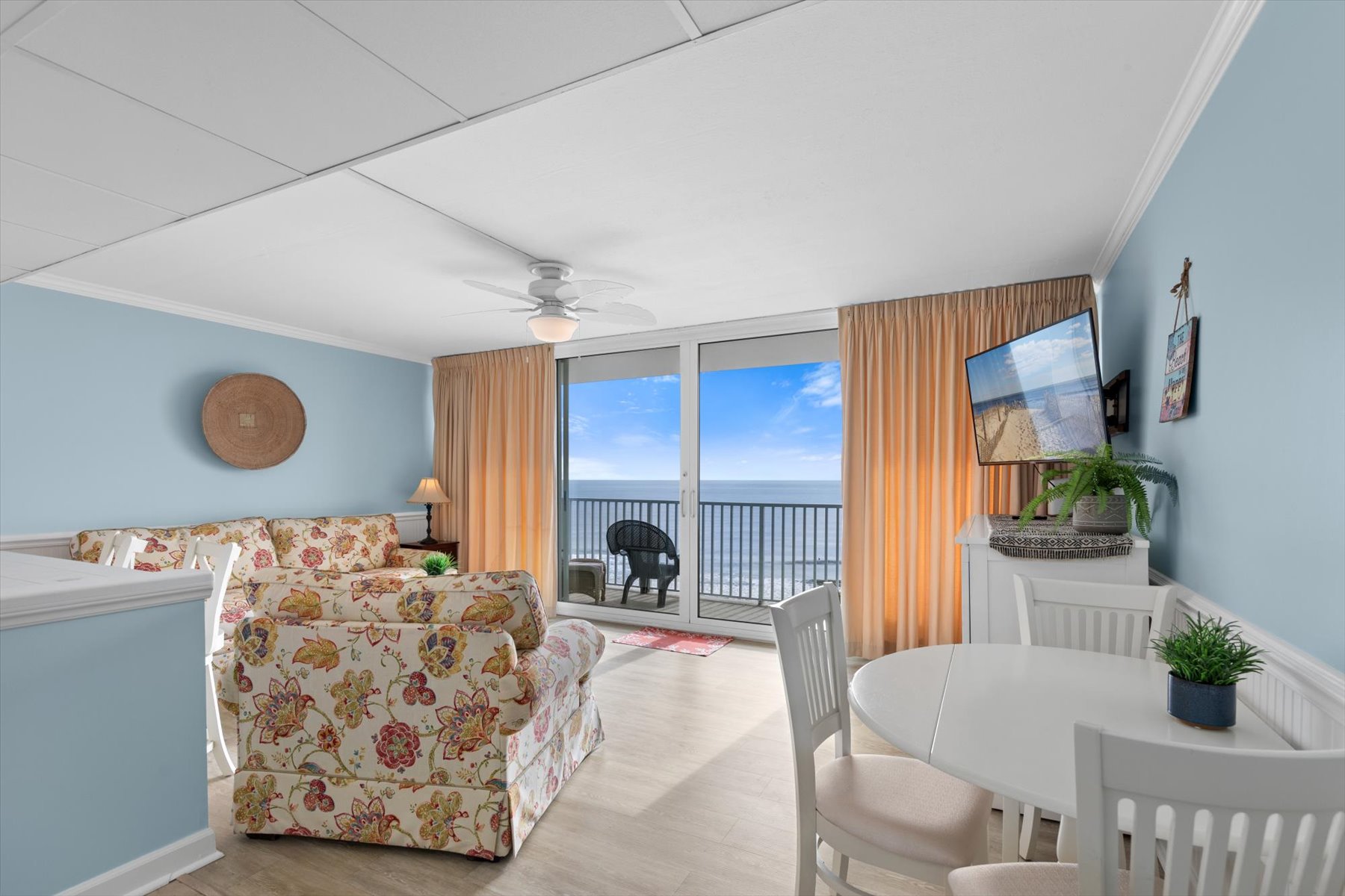 Enter into the warm open Living Space that provides plenty of comfy seating!