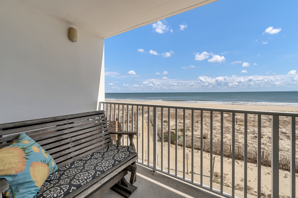 Enjoy sitting on your furnished Balcony and taking in the views, and the sounds and smells of the ocean, all while enjoying your morning coffee.