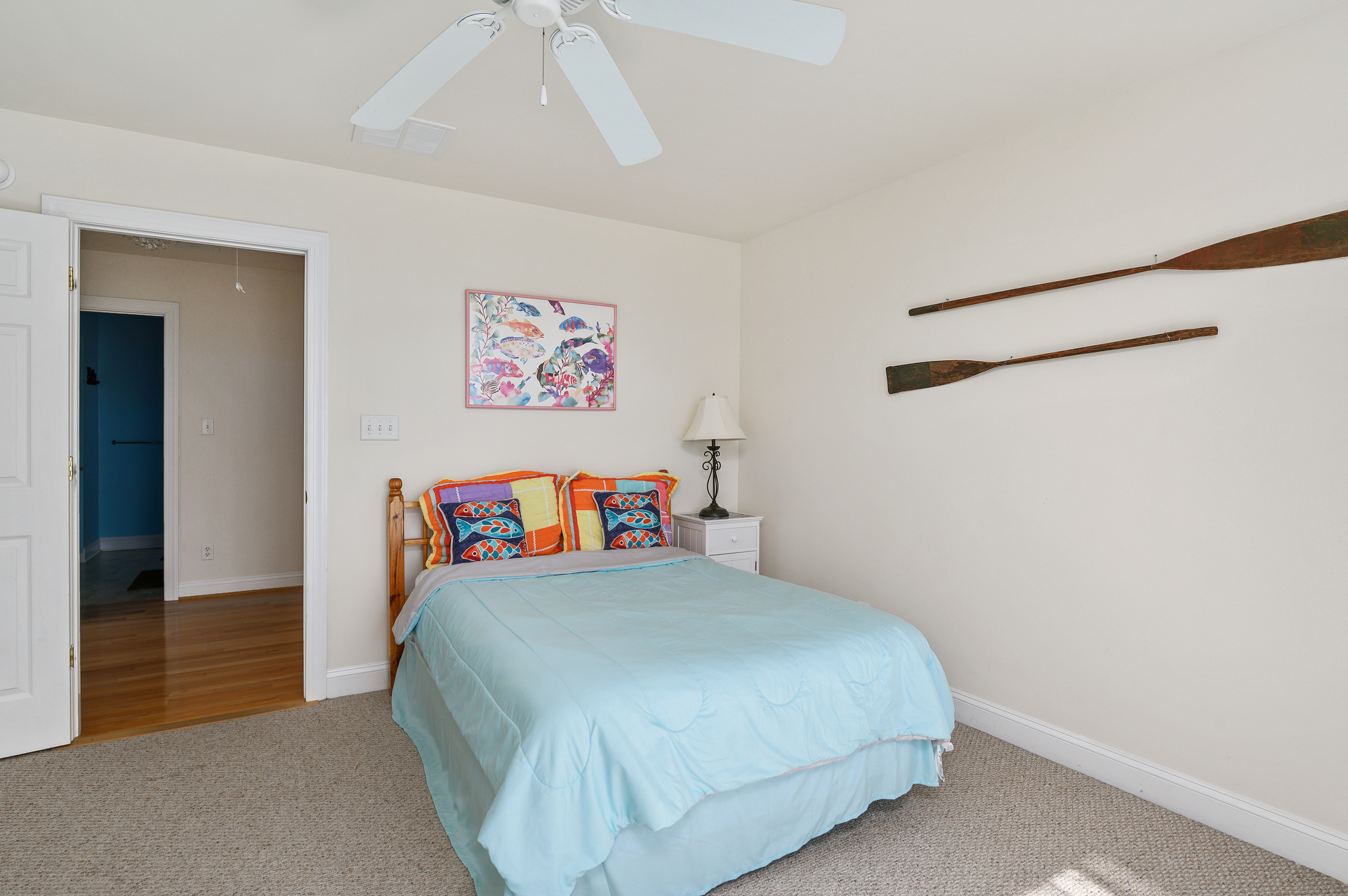 Bedroom 3 has a Full Bed and a Twin Bed.