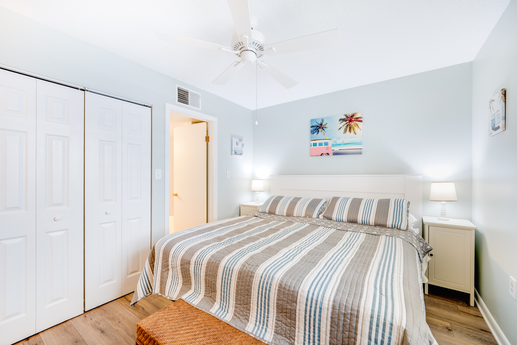 The Primary Bedroom is Cool & Calming!