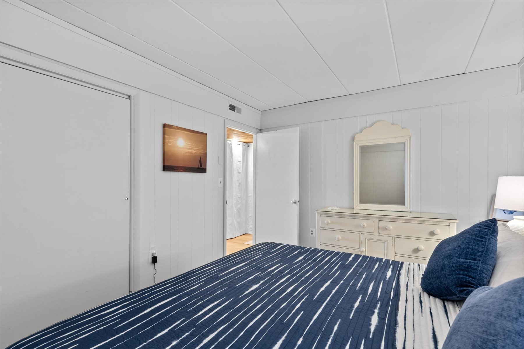 Attached private bathroom.