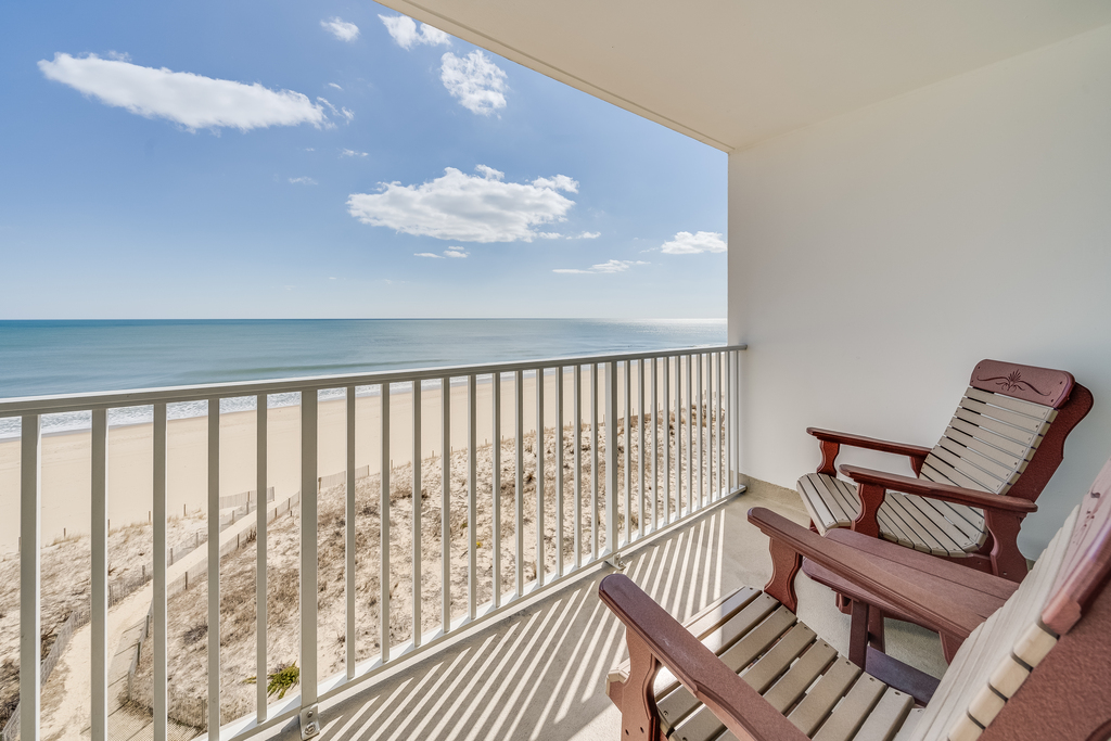 Only a few steps from the water's edge, you will enjoy sitting on your furnished Balcony!