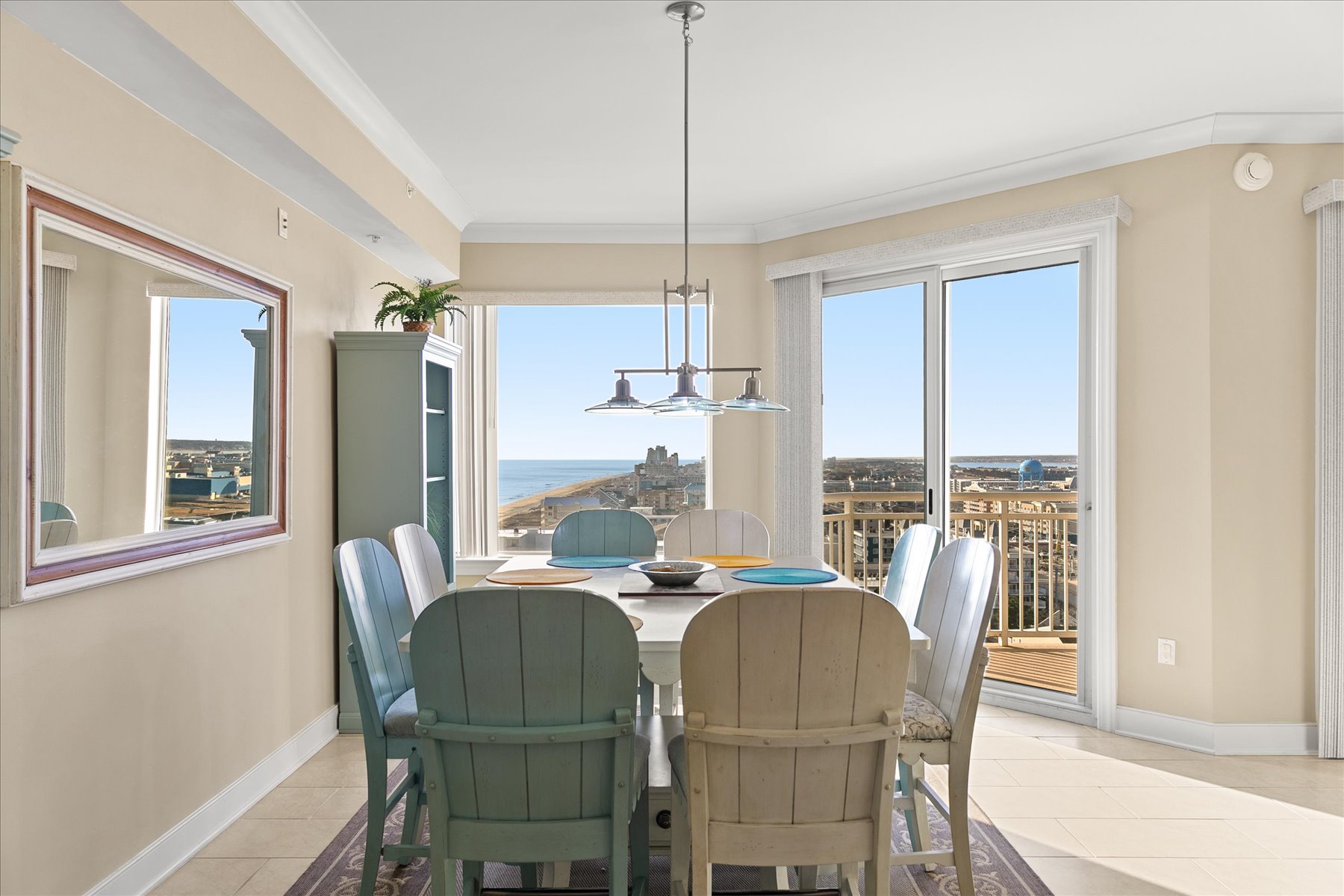 This inviting dining area is perfect to gather and enjoy a meal.