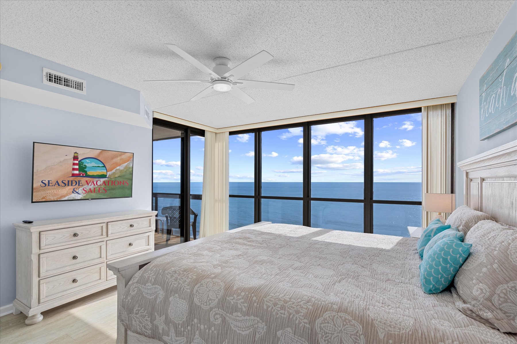 Relax and watch a movie or just enjoy the breathtaking Ocean Views right from bed!