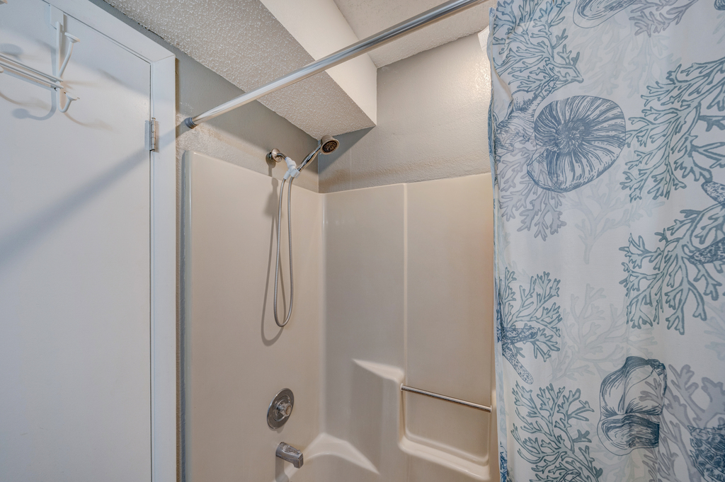 Rinse off the Sun & Sand in the Shower/Tub Combo.