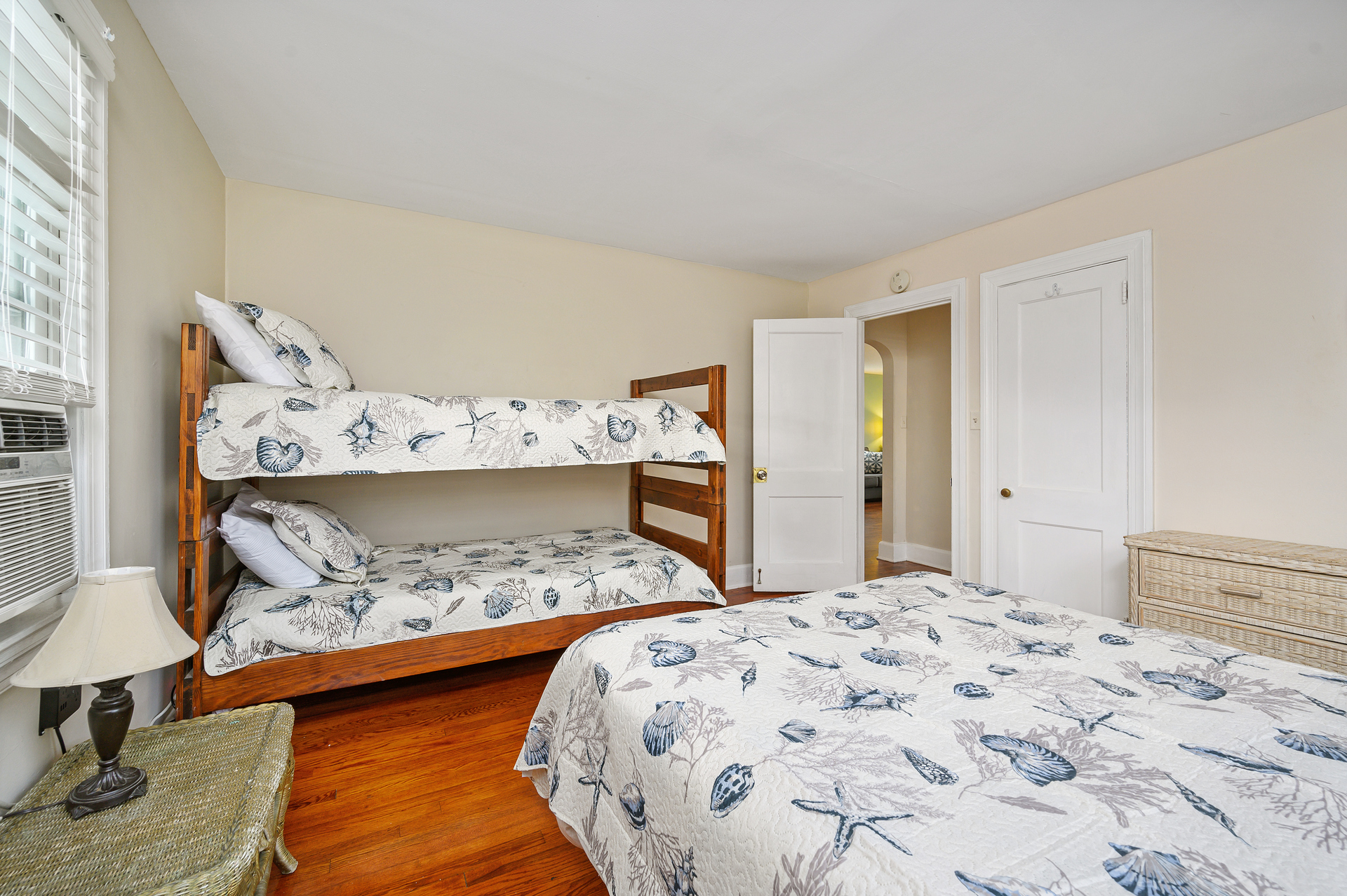 Bedroom 2 will comfortably sleep 4 with a Queen Bed and Twin Bunk