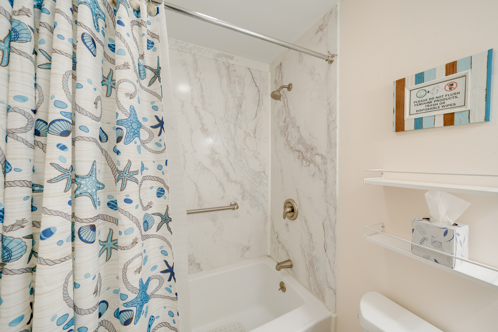 This Bathroom has a Shower/Tub Combo