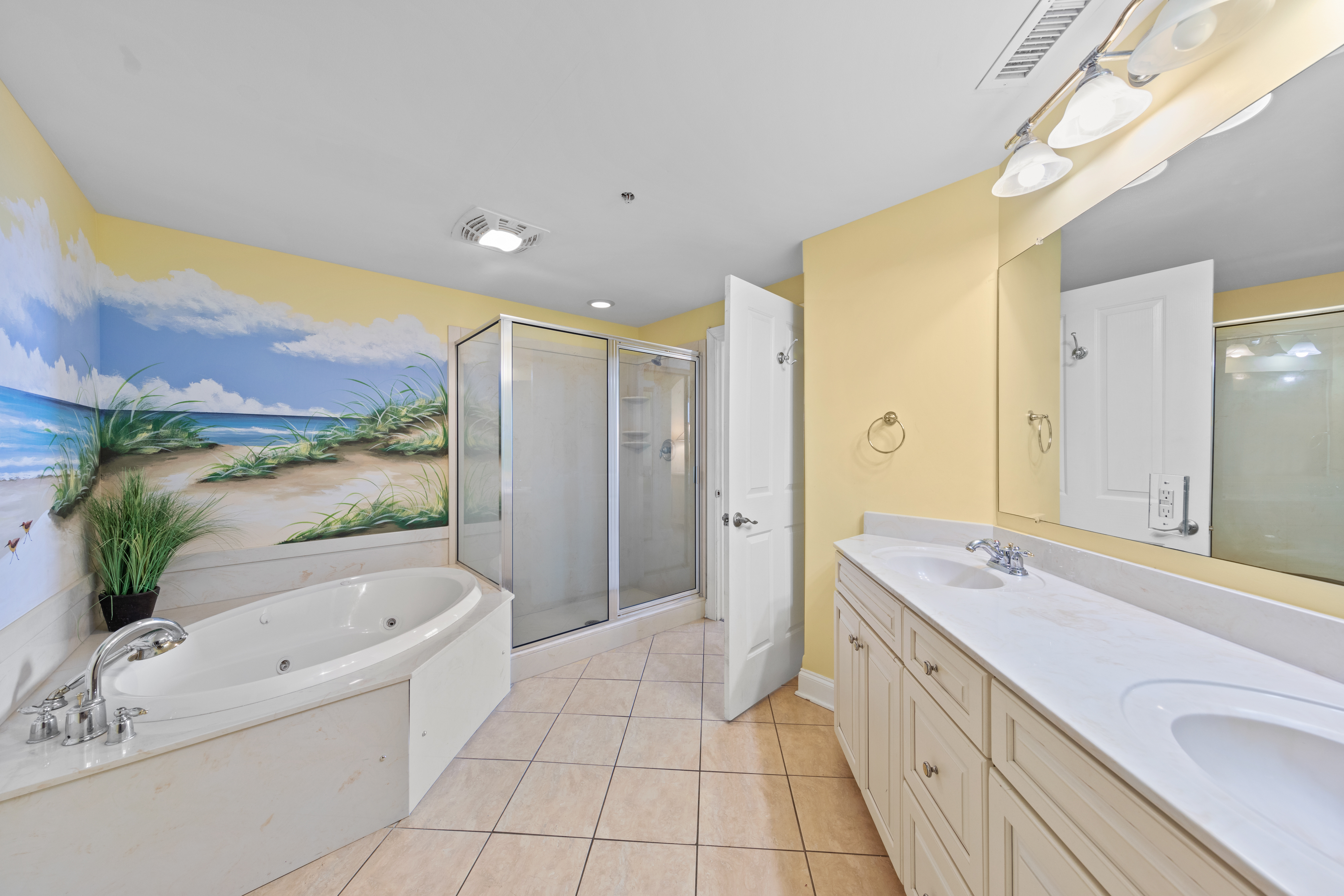 Featuring a Double Vanity, Walk-In Shower, and Soaking Tub!