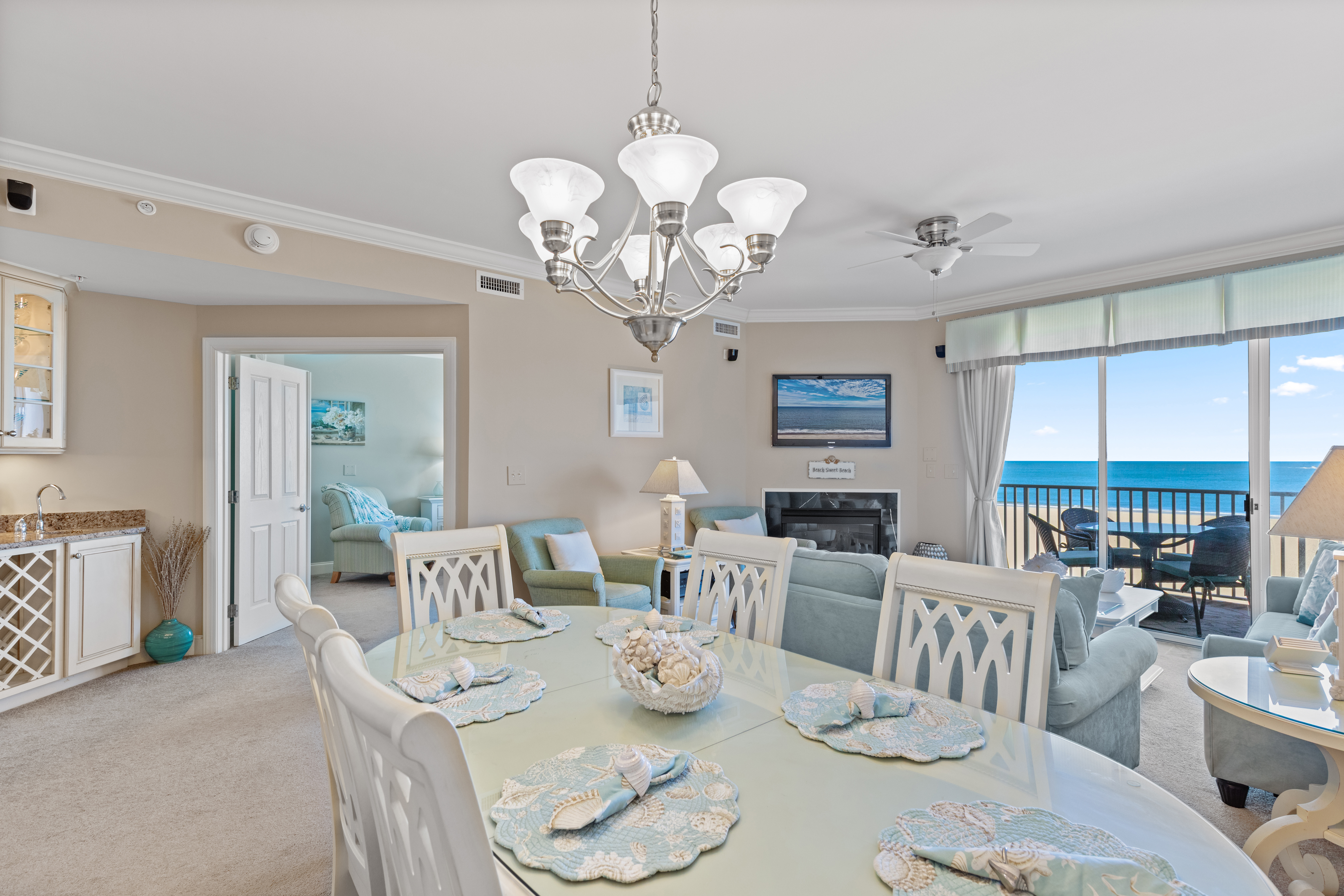 Enjoy a home cooked meal at the large Dining Table.