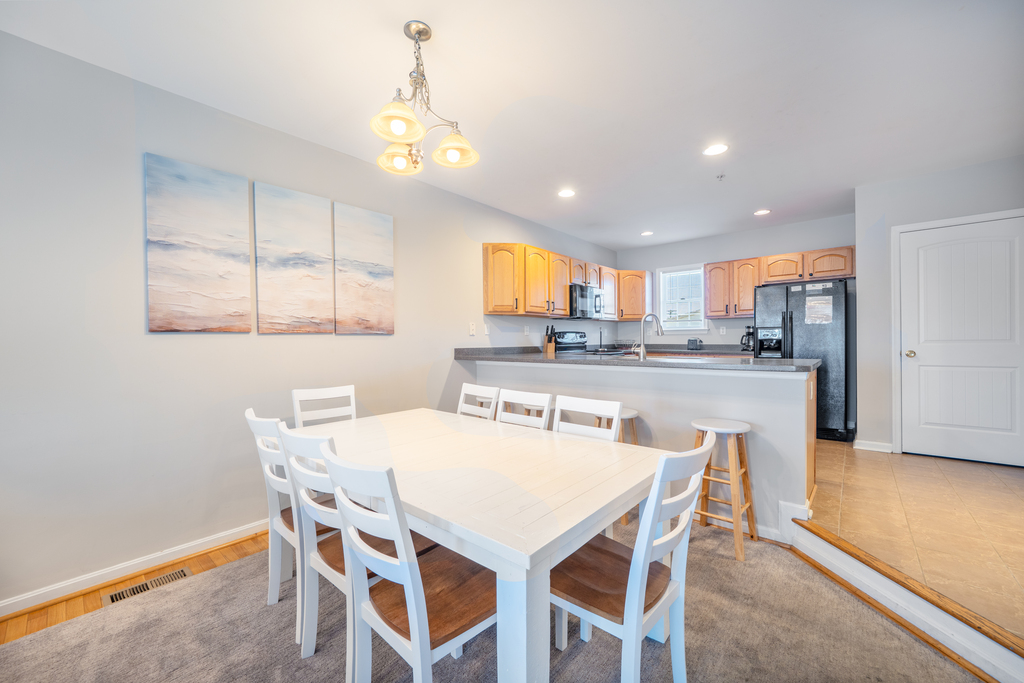 Gather round the Dining room table for a home cooked meal or your favorite take-out!