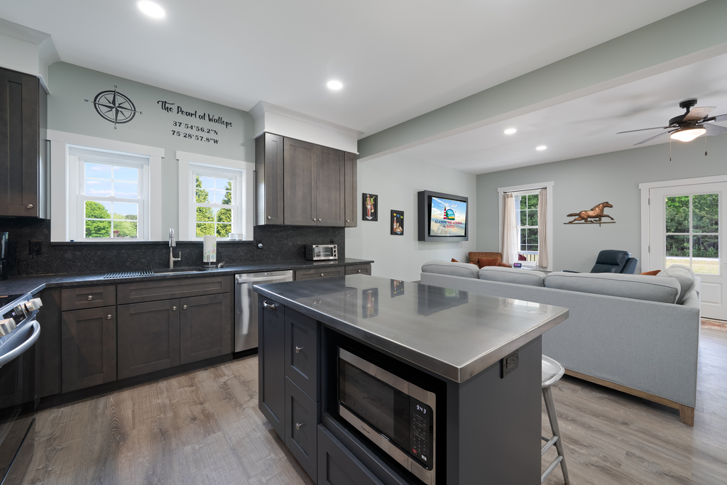 We just love the Chef's Kitchen with Butcher Block Stainless Island and tons of space.