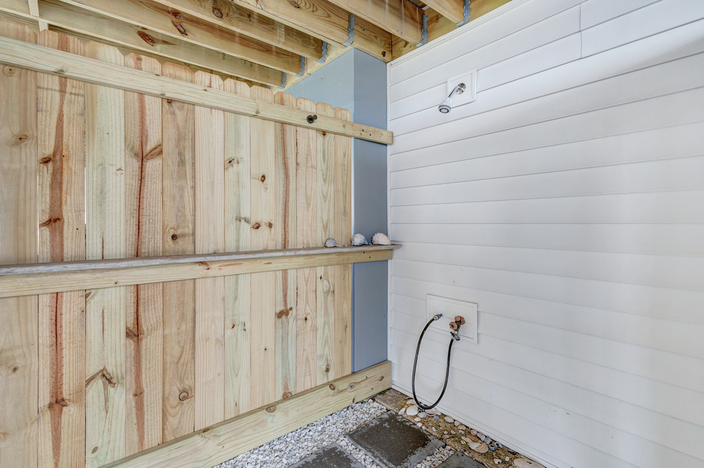 Refreshing Outdoor Shower with both Hot and Cold Water.