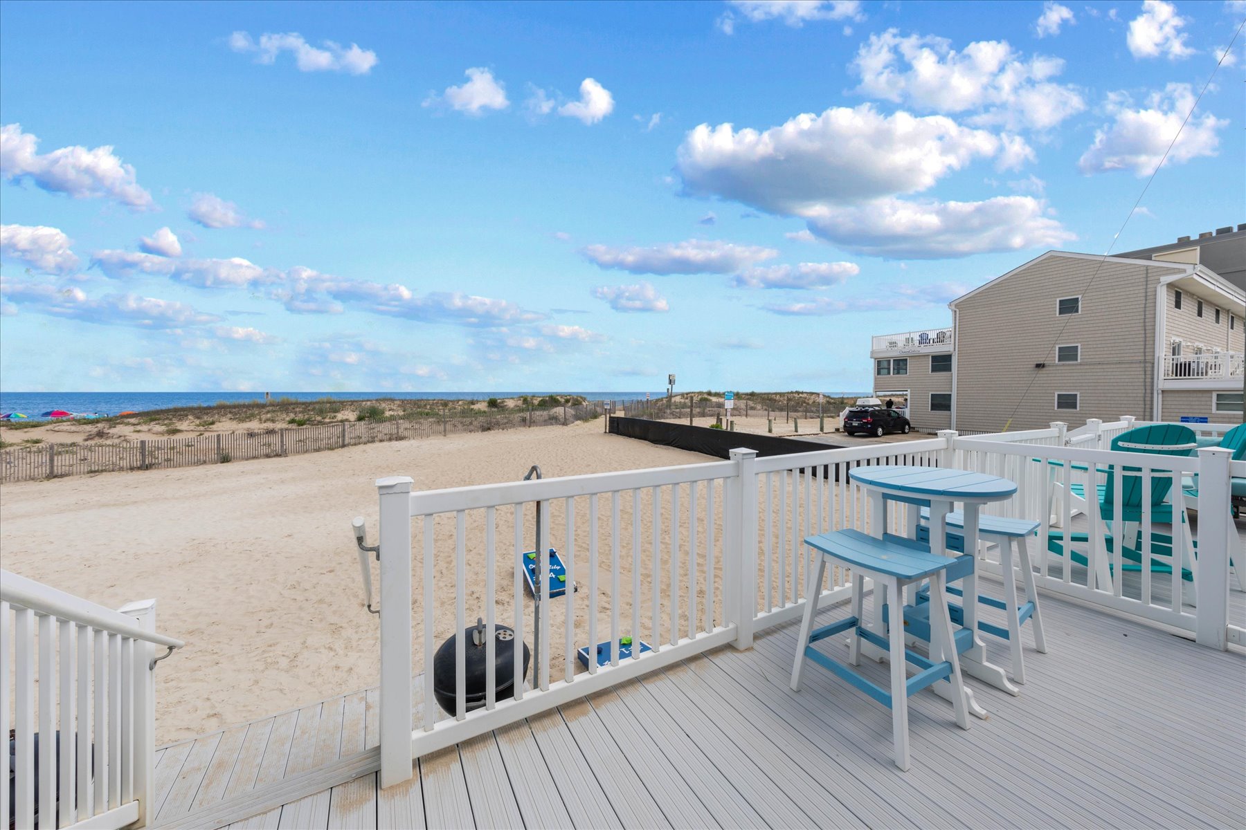 Beach access right from the lower deck!