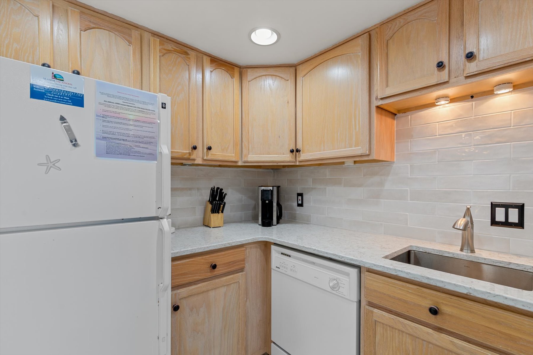 There is plenty of counter space to make any meal!