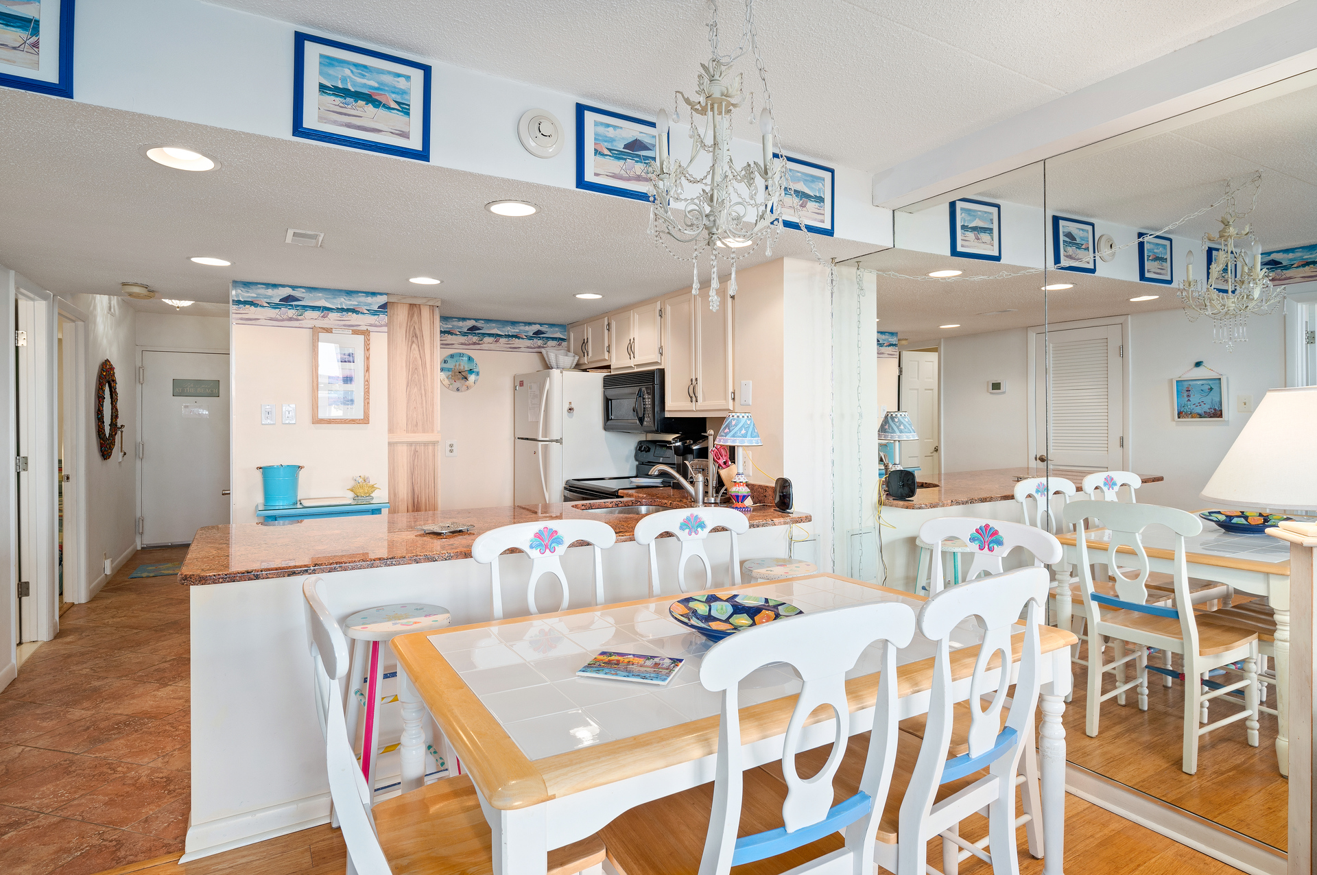 Enjoy a warm, home cooked meal at the Dining Table, seating a Family of 6!