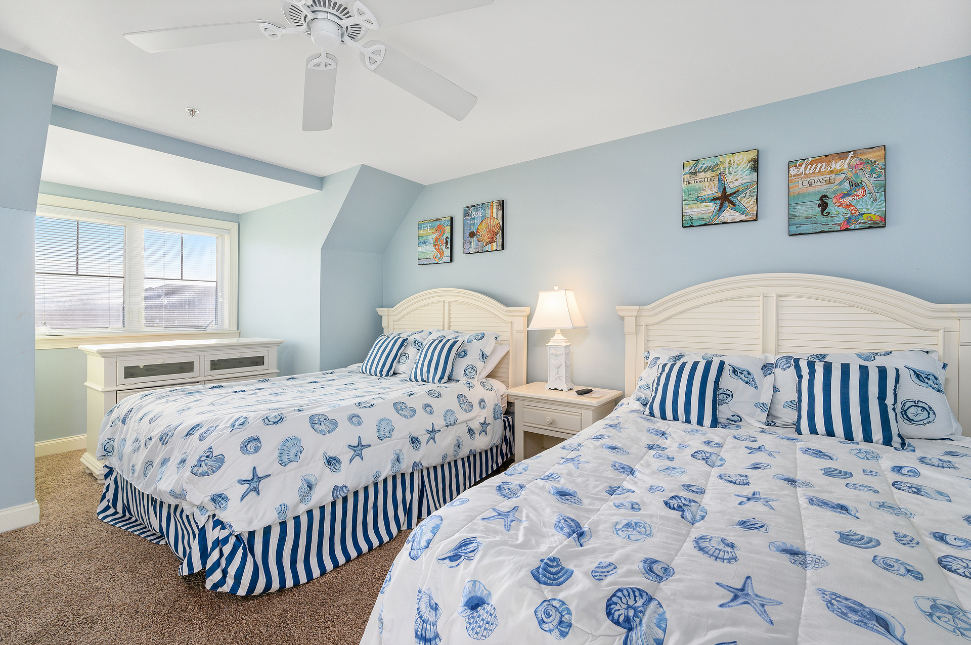 Bedroom 3 will comfortably sleep 4 with 2 Queen Beds