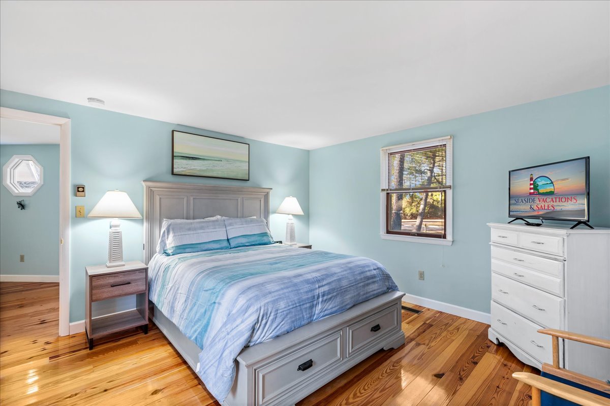 Bedroom 1 is a Master with a Queen Bed.