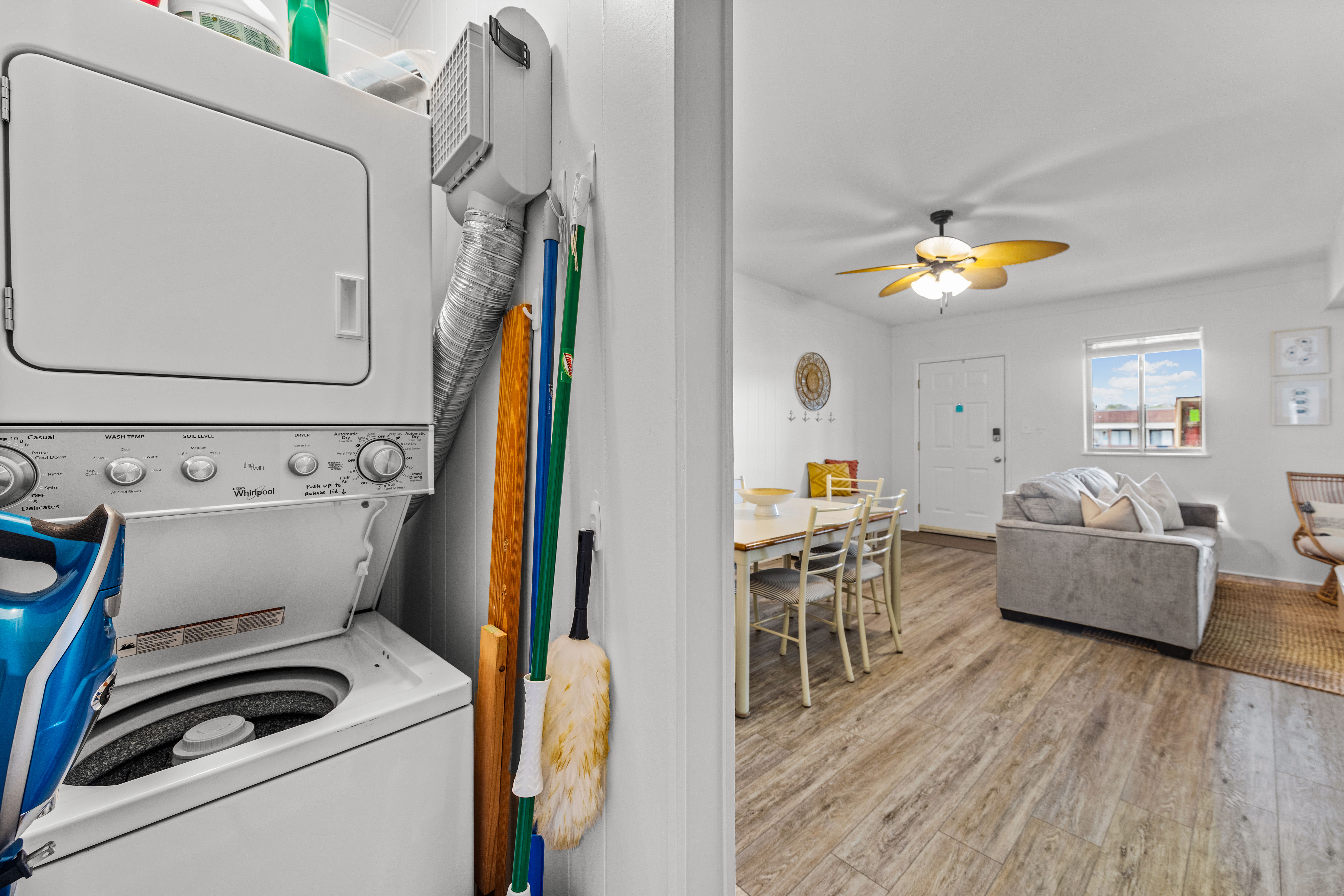 The washer and dryer is great for running a quick load of laundry.