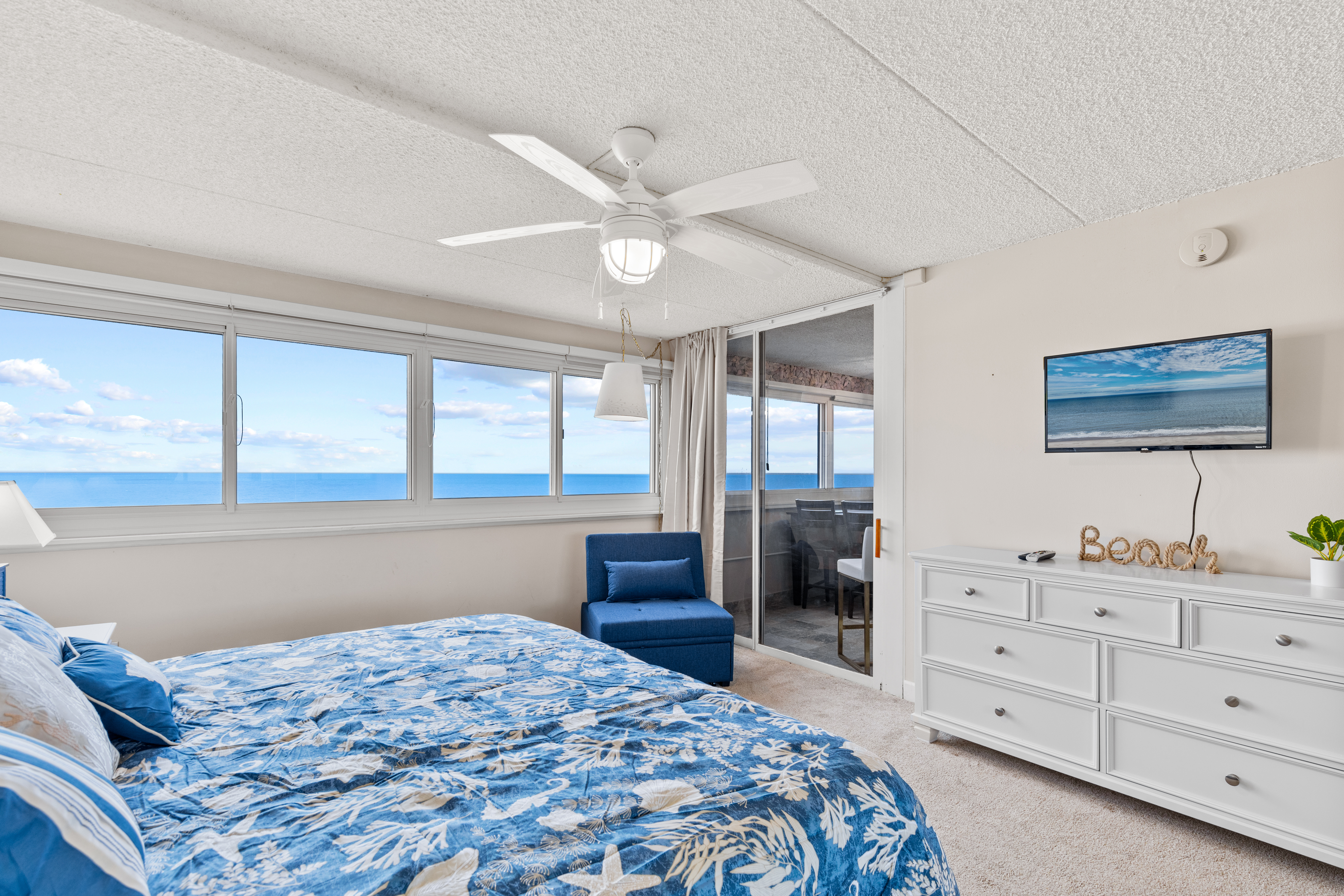 Access to the enclosed Balcony from the Primary Bedroom.