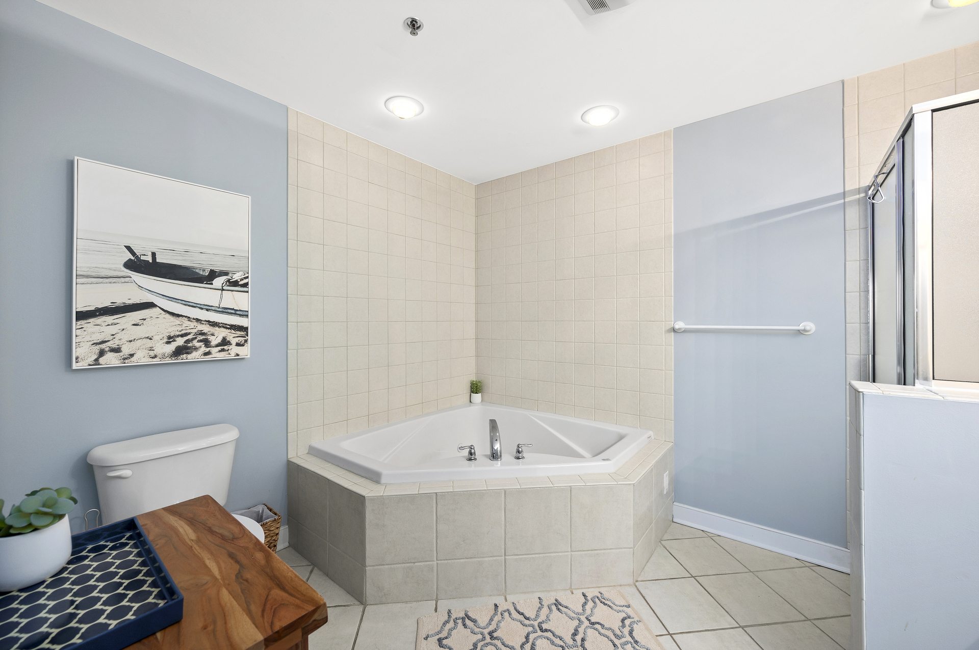 Spa-like Soaking Tub in the Primary Bath.
