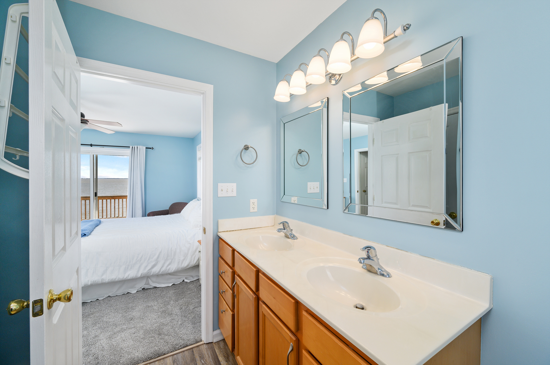 Private Master Bath with Double Vanity.