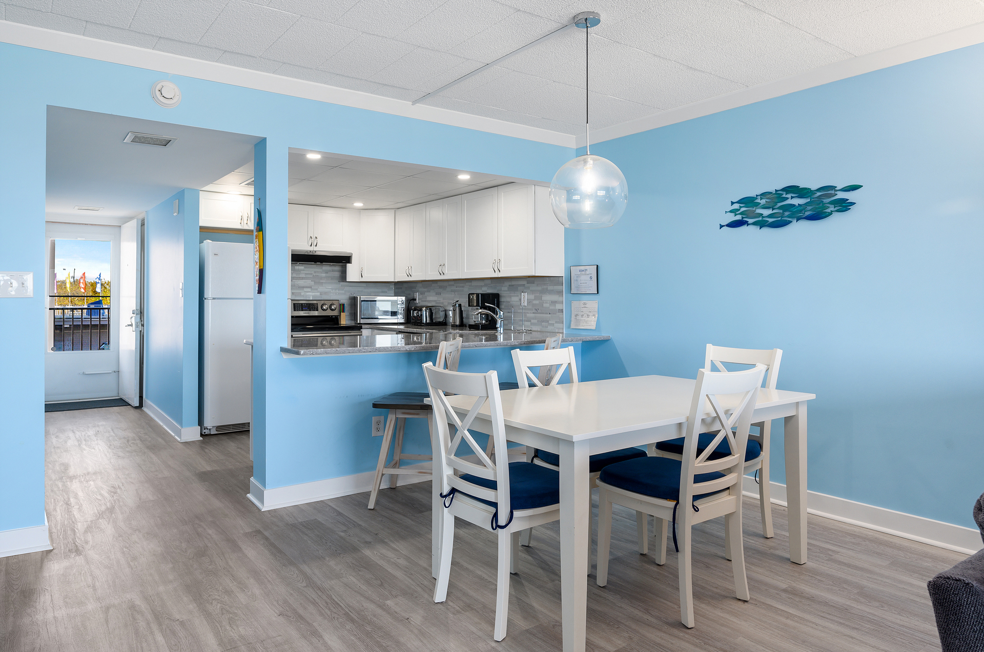 Enjoy Free WiFi & Satellite TV after a wonderful day on the beach.