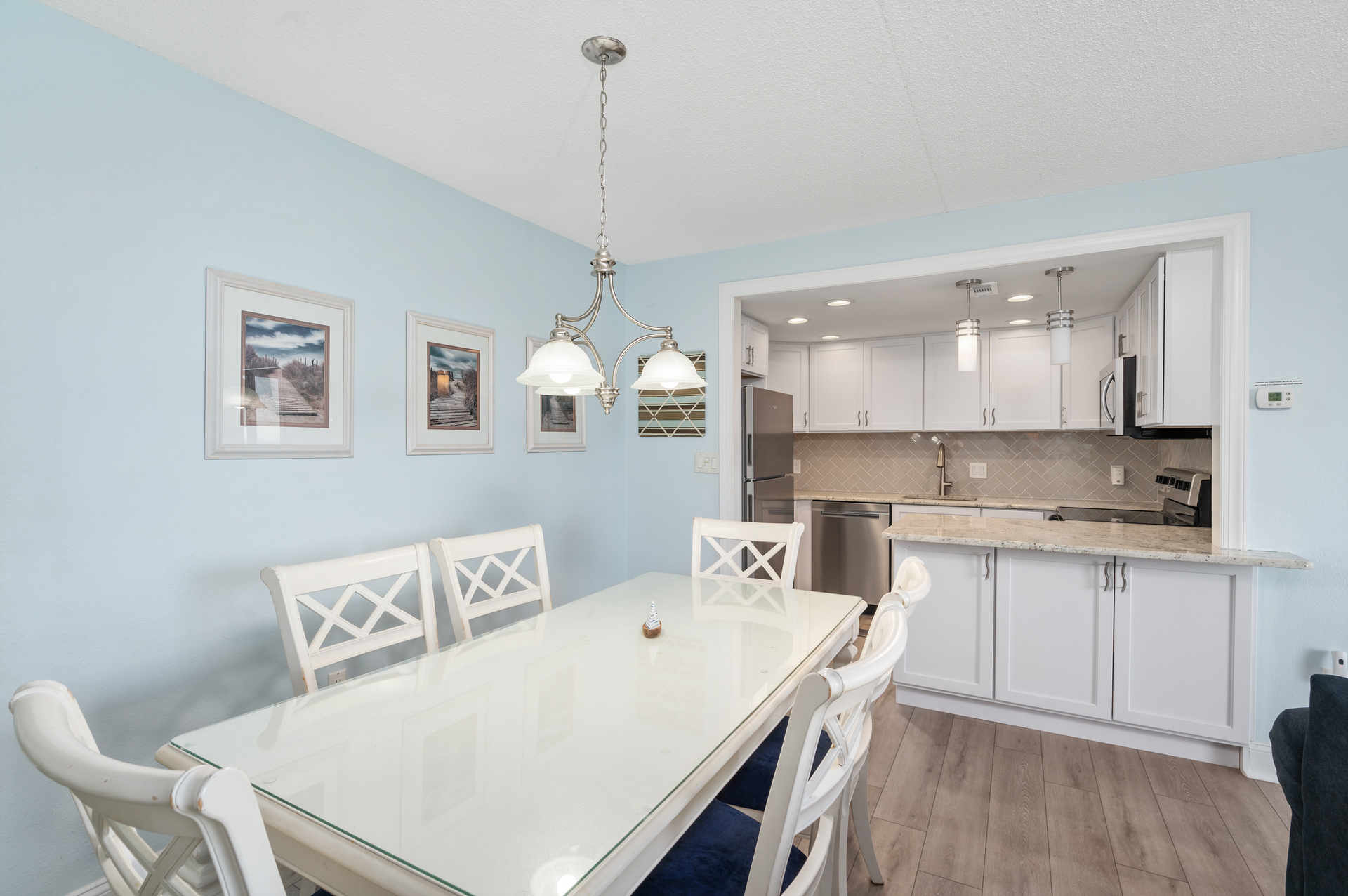 Plenty of seating for all to enjoy a warm, home cooked meal, or takeout from one of the many great restaurants nearby!