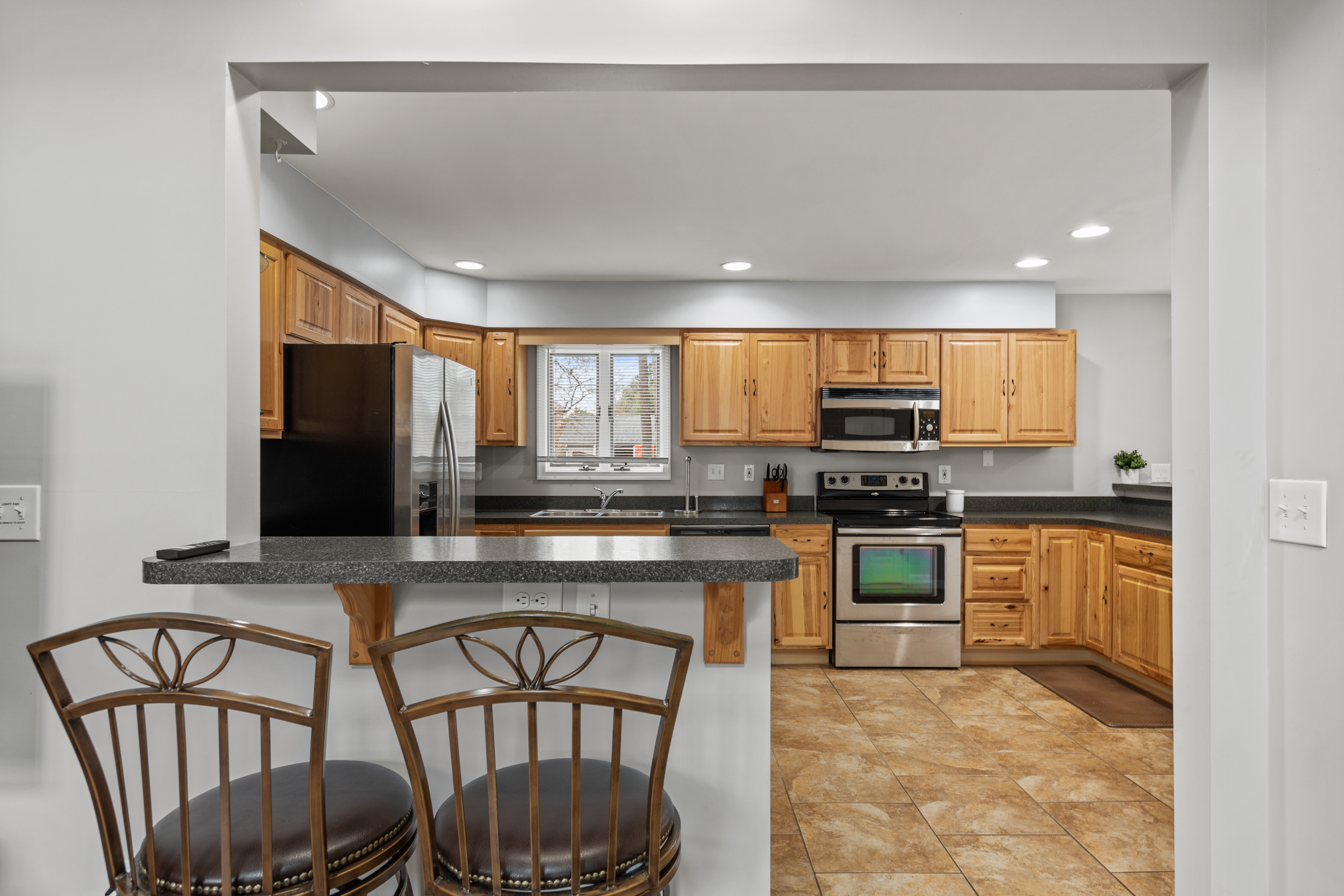 Enjoy a cup of coffee or a bowl of cereal at the Breakfast Bar.