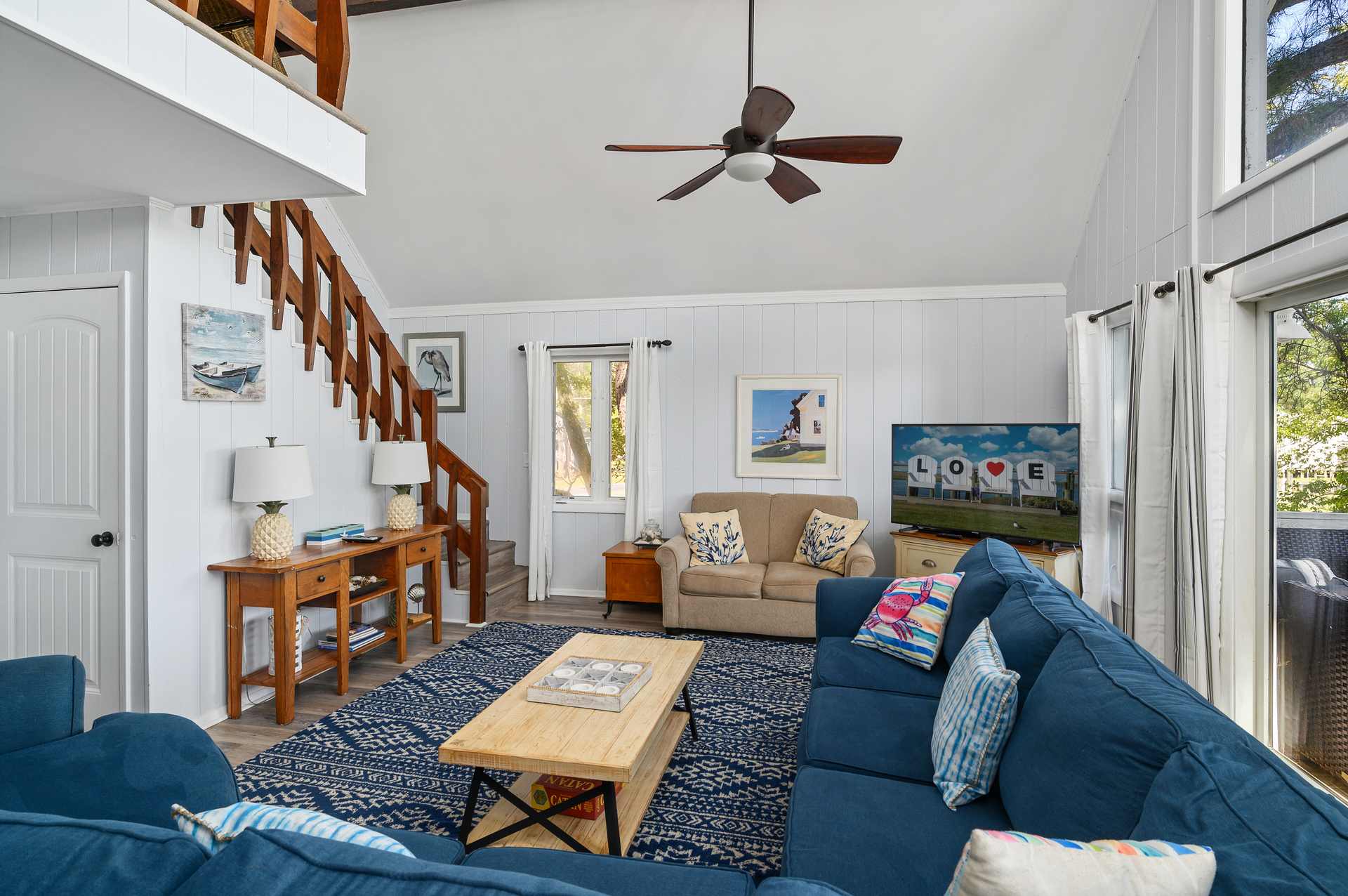 The Living Room is cozy and conversational.