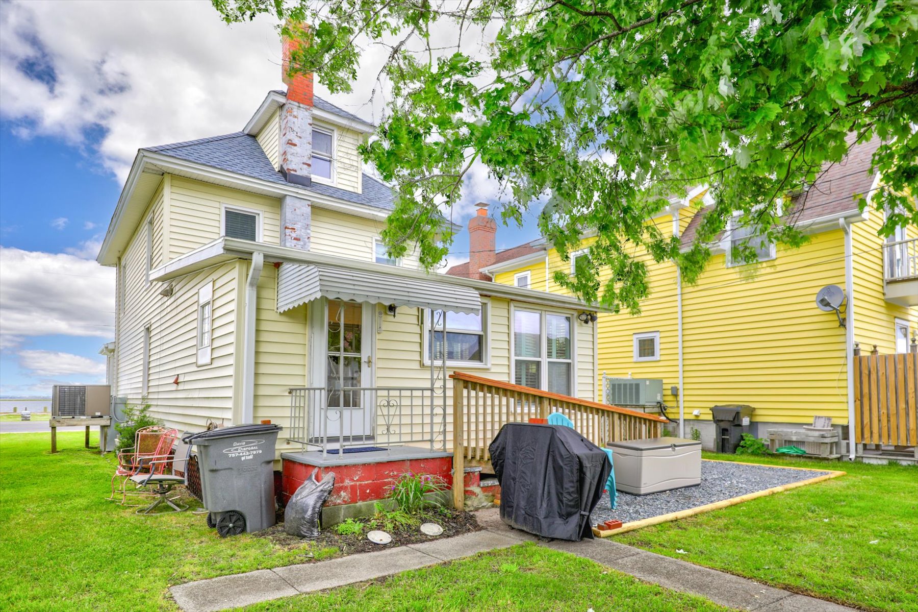 You can grill some Cheeseburgers in Paradise out back on the Gas Grill.