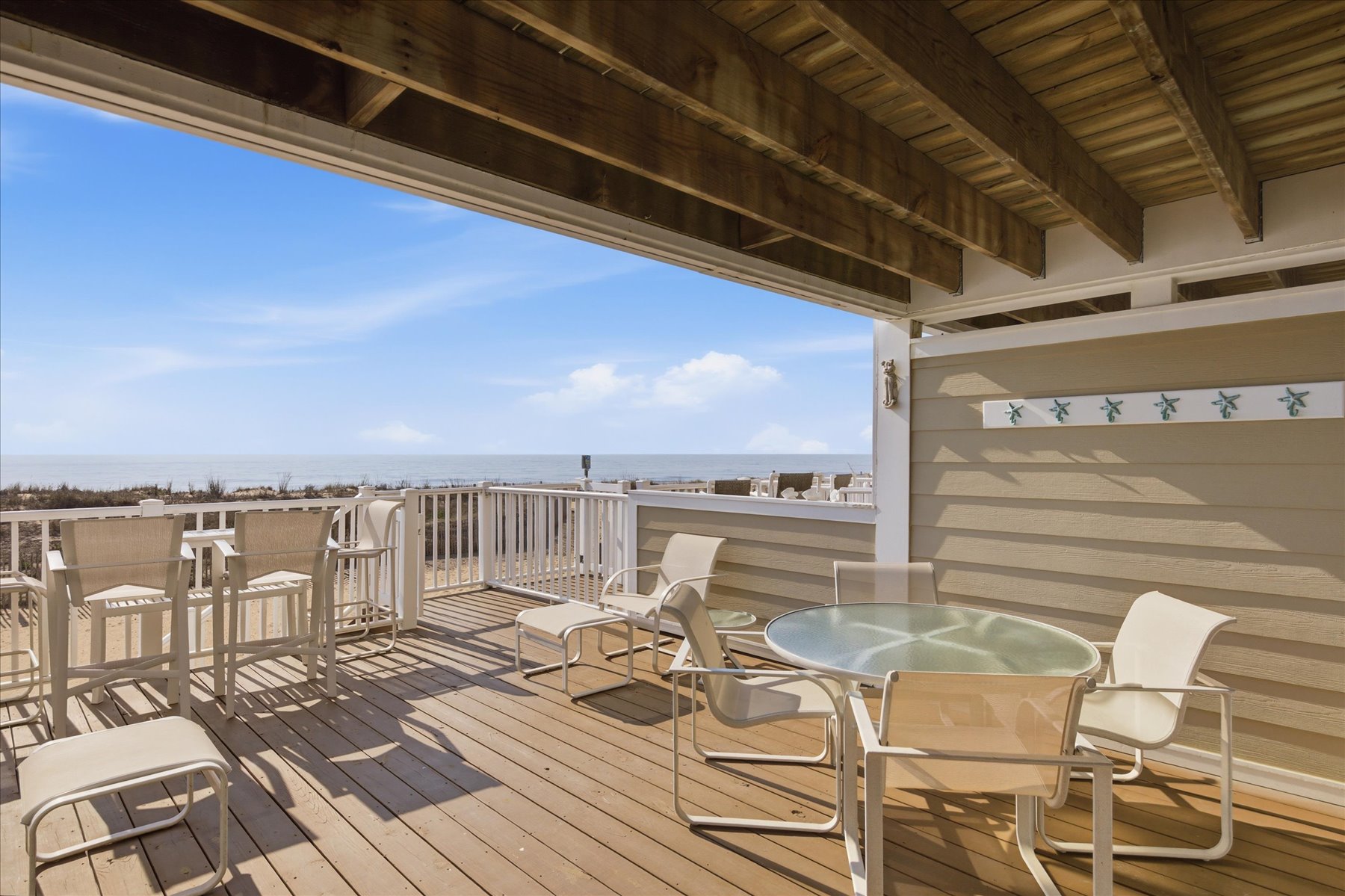 The outdoor area will sure to be a favorite spot to gather in the evenings before and after dinner!