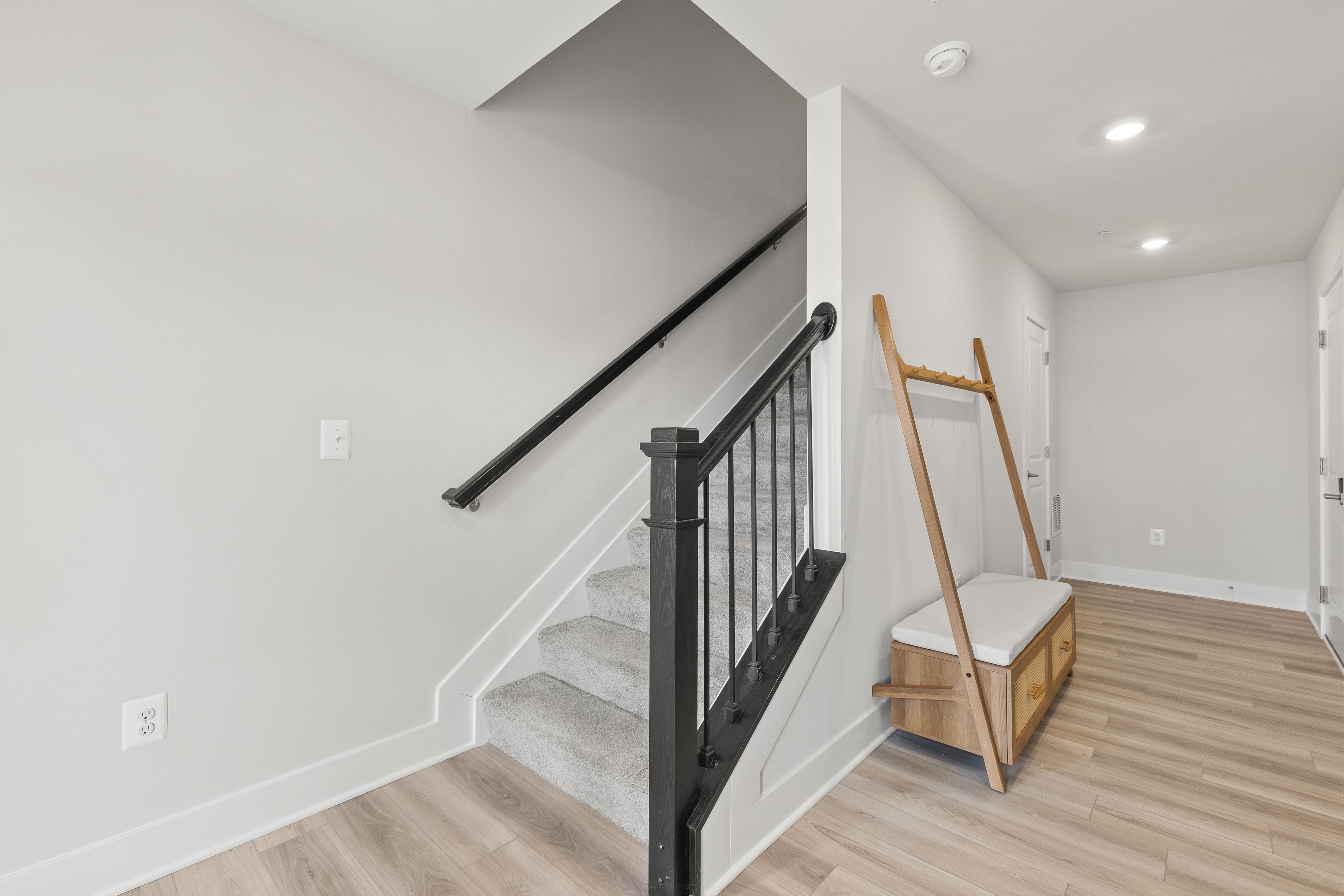 Wander up to the second floor where you will find the kitchen and living room.