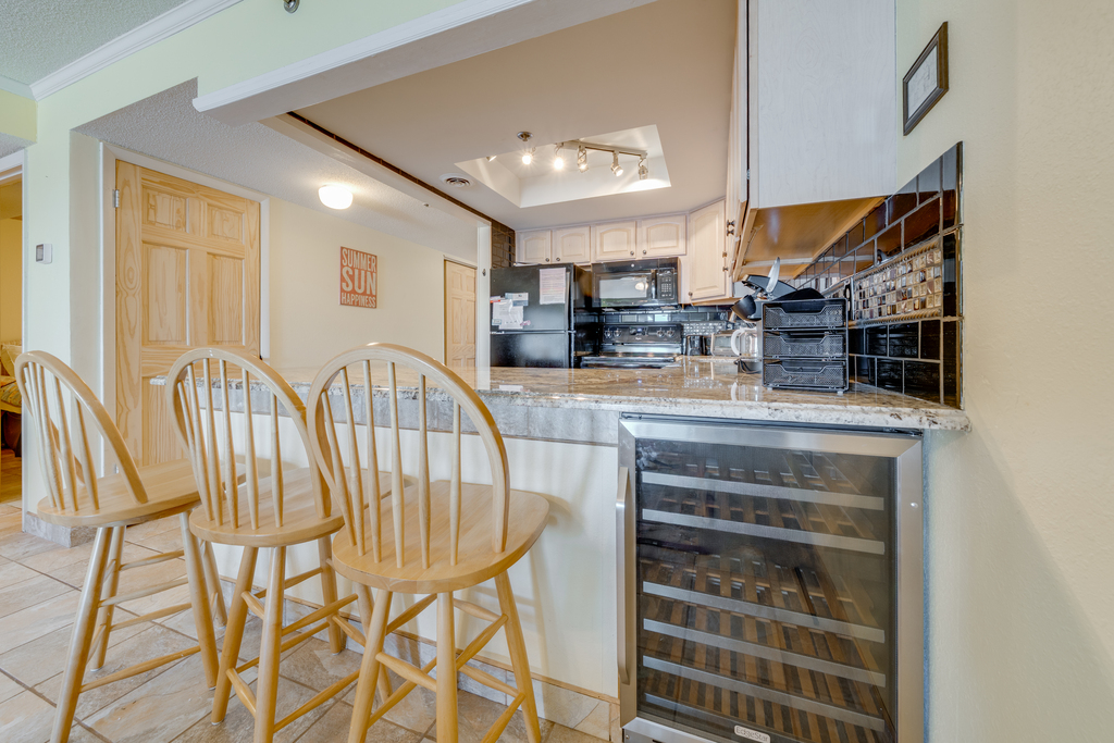 Grab a chilled beverage from the Beverage Cooler!