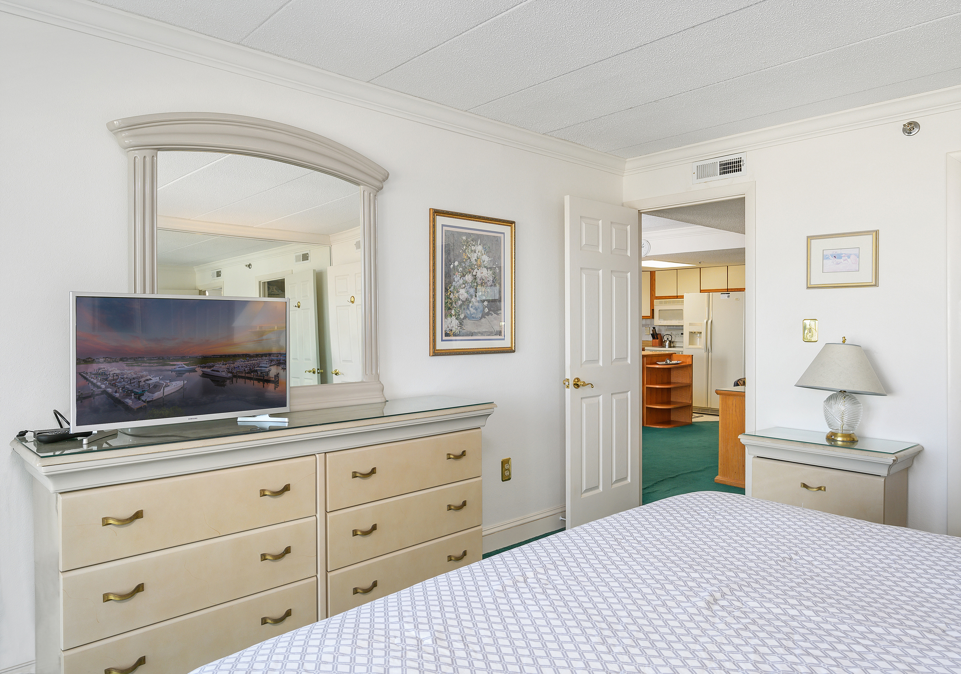 In Bedroom 1 has a Large Dresser for you to put your belongings