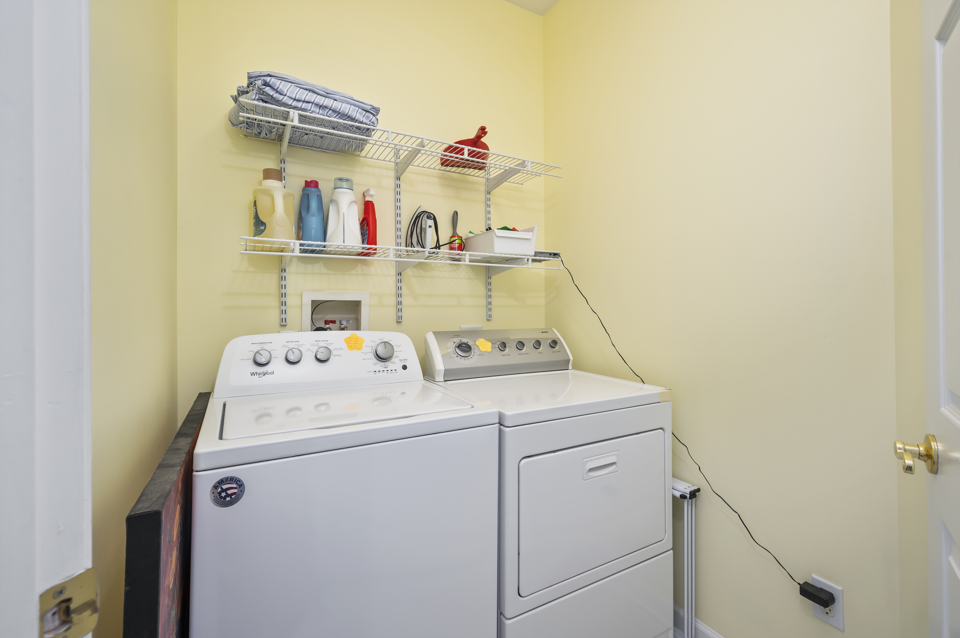 Full size washer and dryer can be found in the laundry room on the main level
