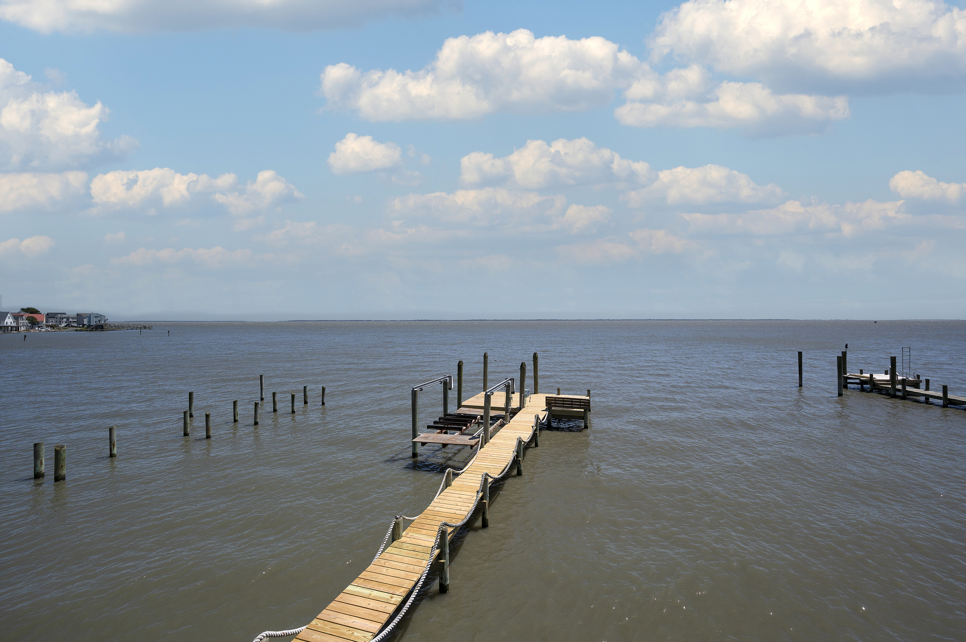 You can see Chincoteague Island in the distance.