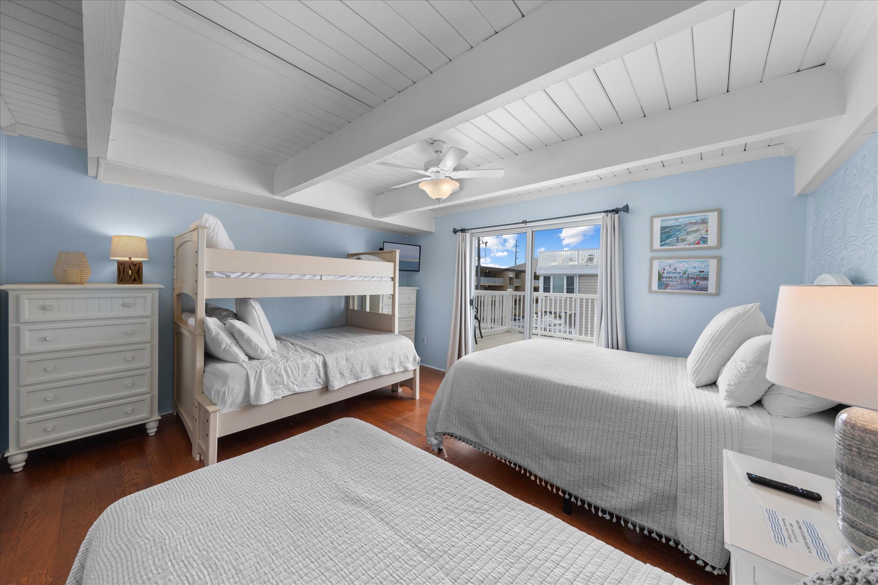 Perfect for your extra guests, this room has a Queen and Twin bed.